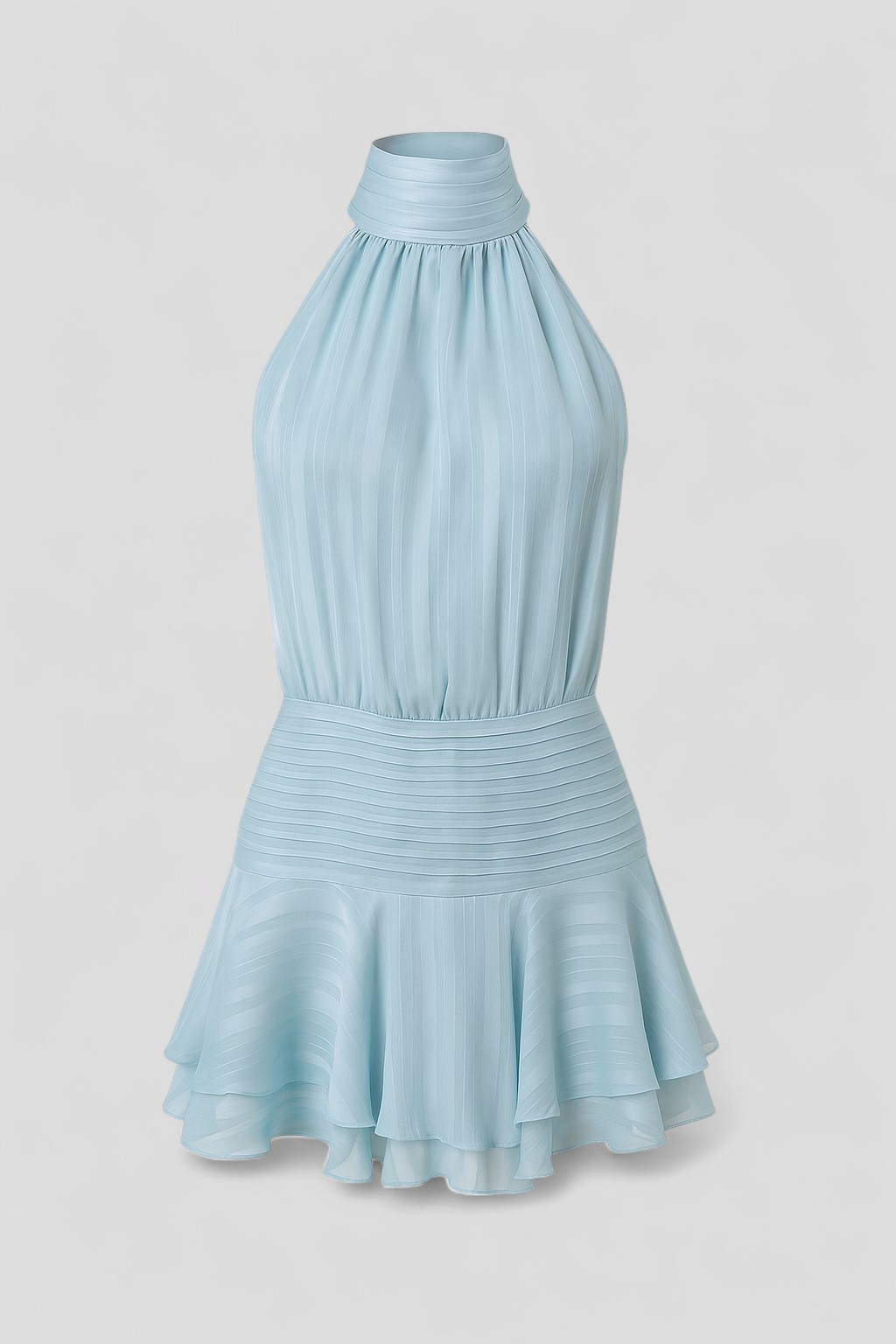 Ilona | Abito Donna Mini Elegante - Blu - abbigliamento per occasioni speciali abiti per cene romantiche abito mini elegante chiffon leggero eleganza e comfort mini abito estivo taglio aderente vestito con perline vestito da cerimonia vestito per matrimoni - Concept Palermo