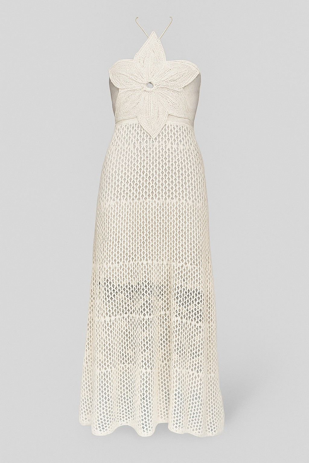Alva | Abito da Donna Elegante con Applicazioni 3D - Albicocca - abbigliamento serale abito con applicazioni abito elegante abito sexy design floreale 3D moda sofisticata tunica con scollatura americana vestito da donna vestito estivo vestito per matrimoni - Concept Palermo
