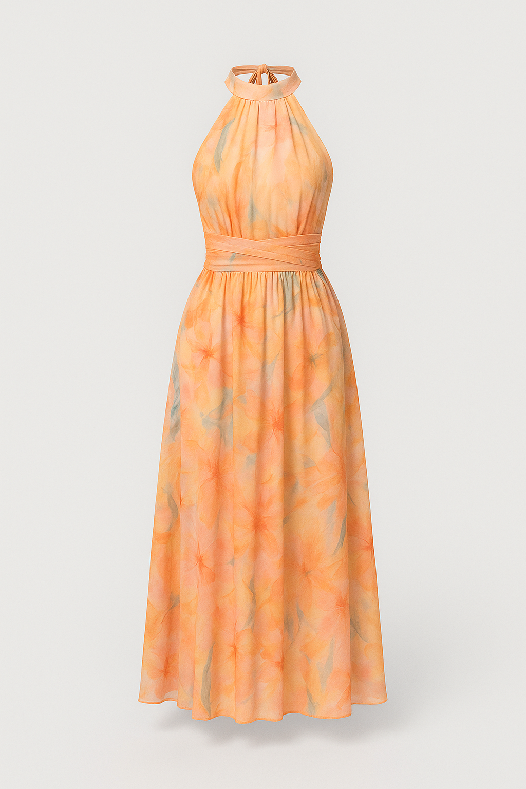 Vanna | Abito Maxi Estivo Elegante per Donna - - abito estivo abito maxi abito scollato abito senza maniche design unico elegante matrimonio in spiaggia occasioni speciali stile fluido tessuto leggero - Concept Palermo