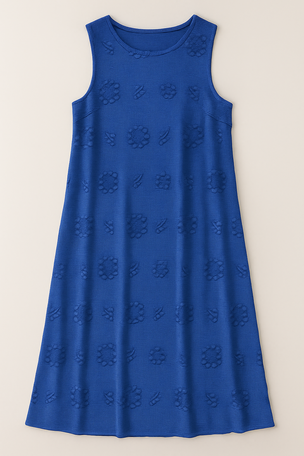 Bethany | Abito Estivo Donna con Tasche Elegante - Blu - abbigliamento estivo abito con tasche abito estivo comfort quotidiano eleganza semplice lunghezza midi ricami floreali silhouette relaxed stile casual estivo vestito senza maniche - Concept Palermo