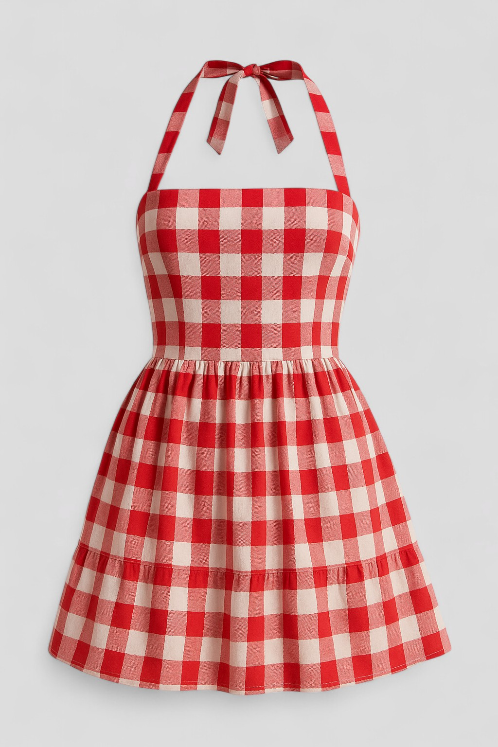 Avena | Abito Donna Flare Elegante in Cotone - Rosso - abito corto abito flare abito halter abito in cotone abito senza maniche fashion elegante look estivo moda femminile vestibilità regolare vestito estivo - Concept Palermo
