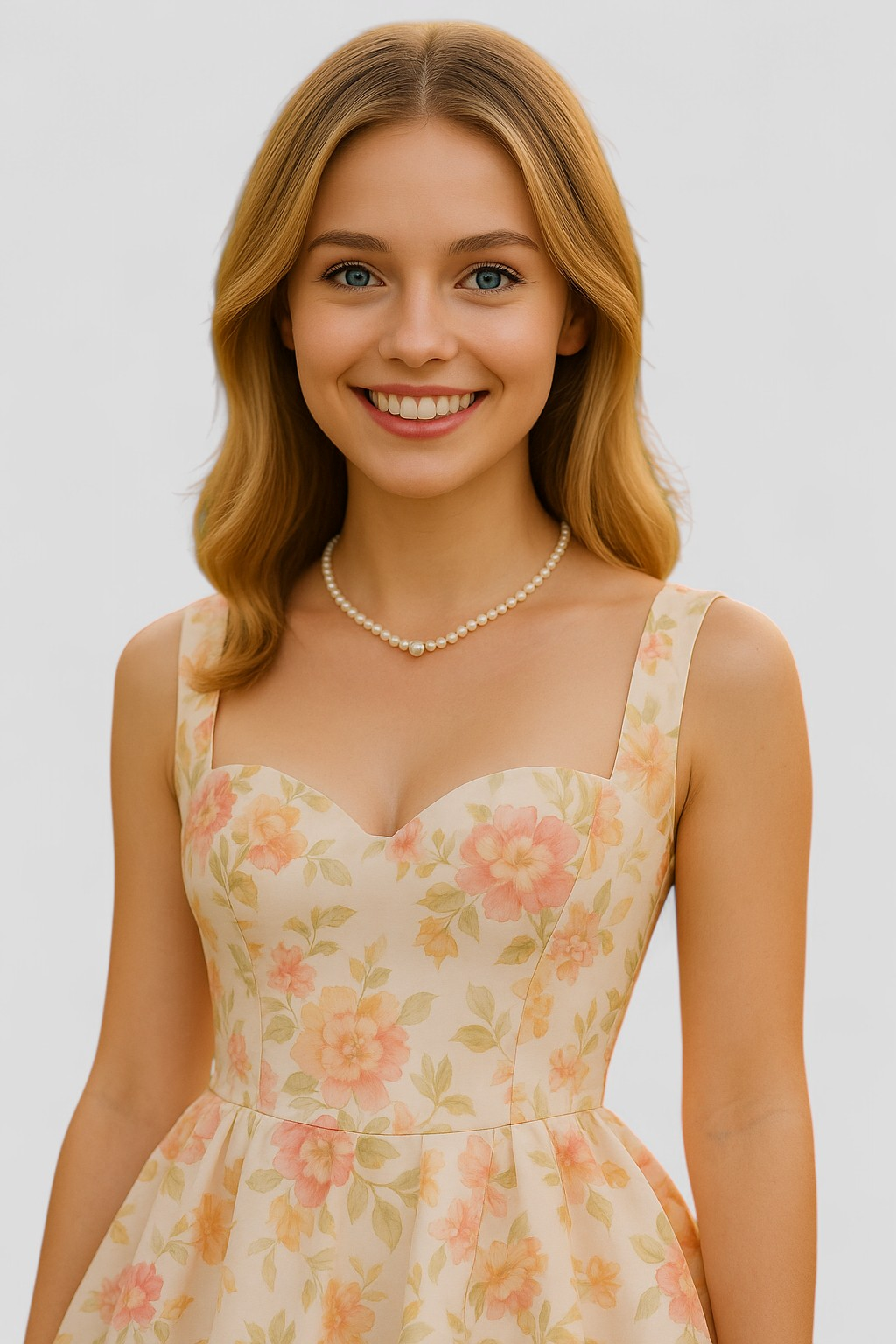Lizz | Abito Donna Elegante Senza Maniche Floreale - - abito collo a cuore abito corto abito estivo abito floreale abito regolare abito senza maniche moda estiva stampa floreale vestito leggero vestito per occasioni speciali - Concept Palermo