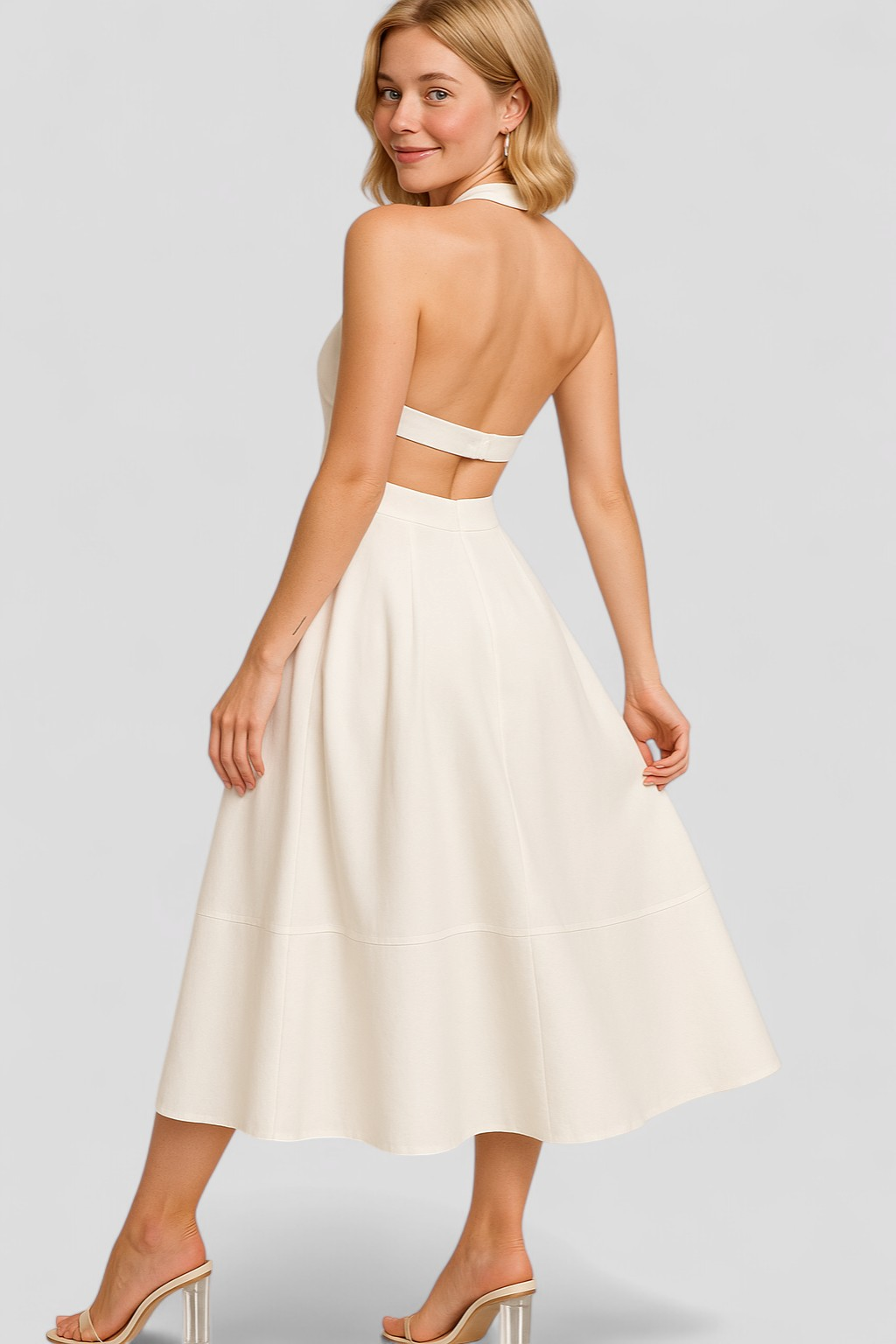 Amalia | Abito Estivo Elegante Senza Maniche Donna - - abito da sera abito estivo elegante abito per occasioni speciali look raffinato moda femminile robe senza maniche stile estivo tessuto leggero vestito avvolgente vestito versatile - Concept Palermo