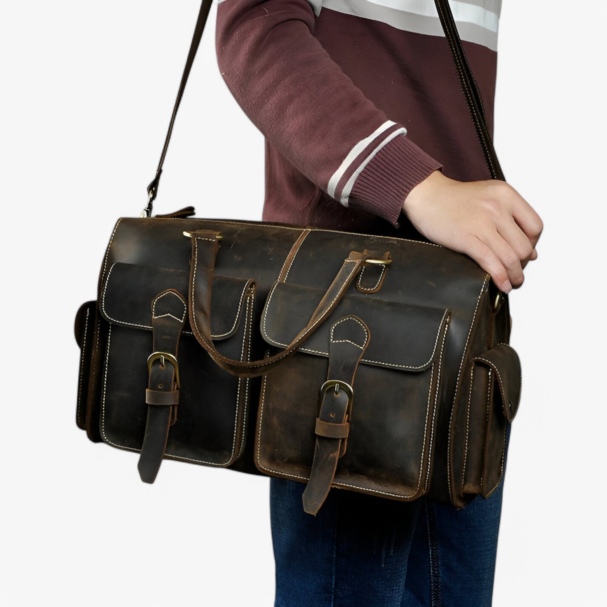 Leon | Valigetta in Autentica Pelle Vintage - - - Concept Palermo