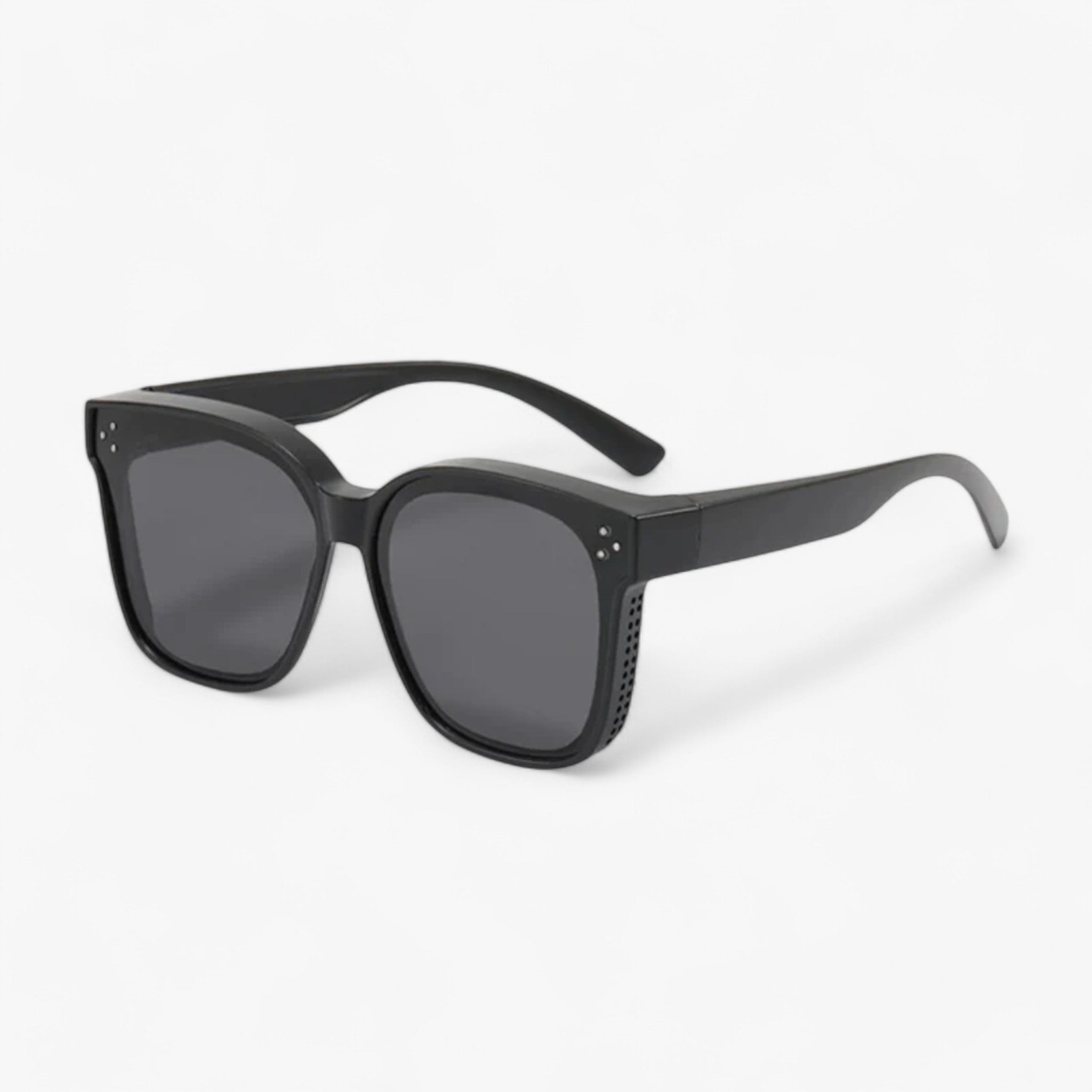 ClipShades | Eleganti occhiali da sole per portatori di occhiali - La protezione solare perfetta per i vostri occhiali - Nero Compatto - sun glasses WOMEN - Concept Palermo