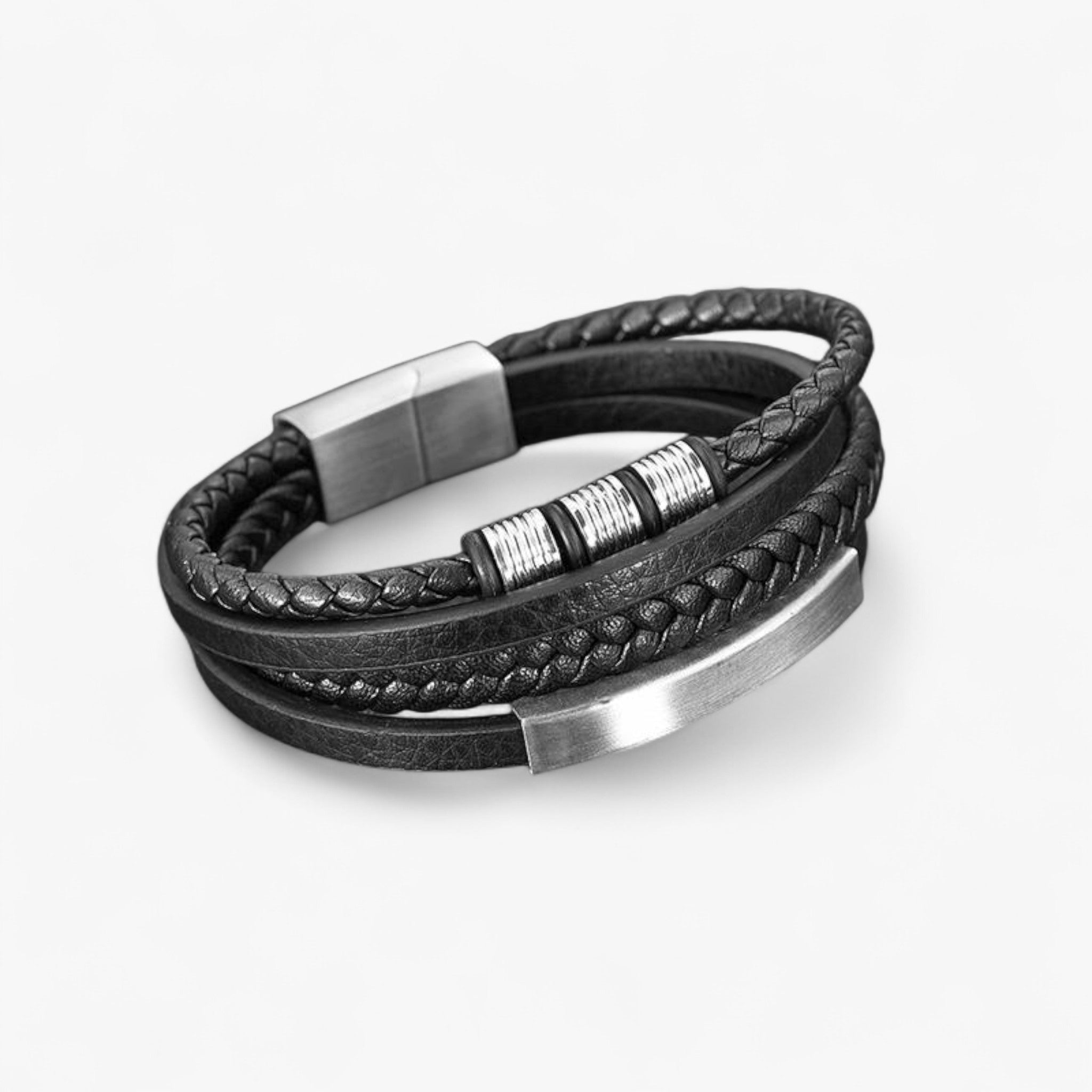 Bracciale multistrato intrecciato per uomo - - Bracelet bracelet for men - Concept Palermo