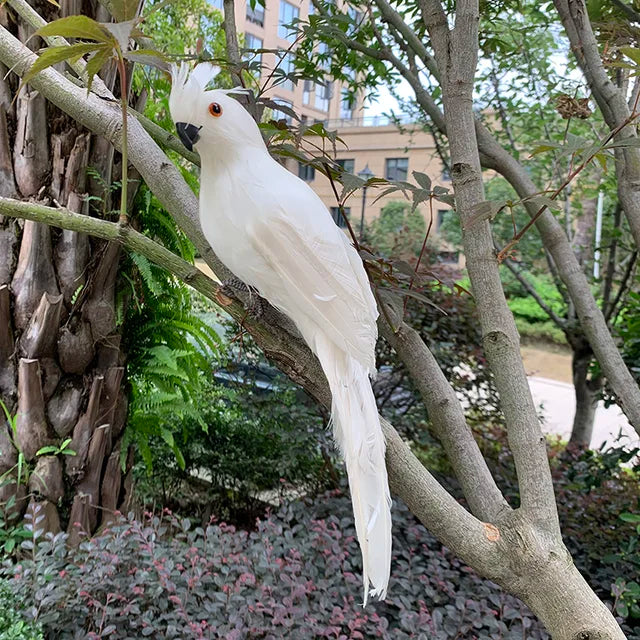 TropicPerch - Decorazione da giardino Papagaio - Bianco - Decor Garden Decor home - Concept Palermo