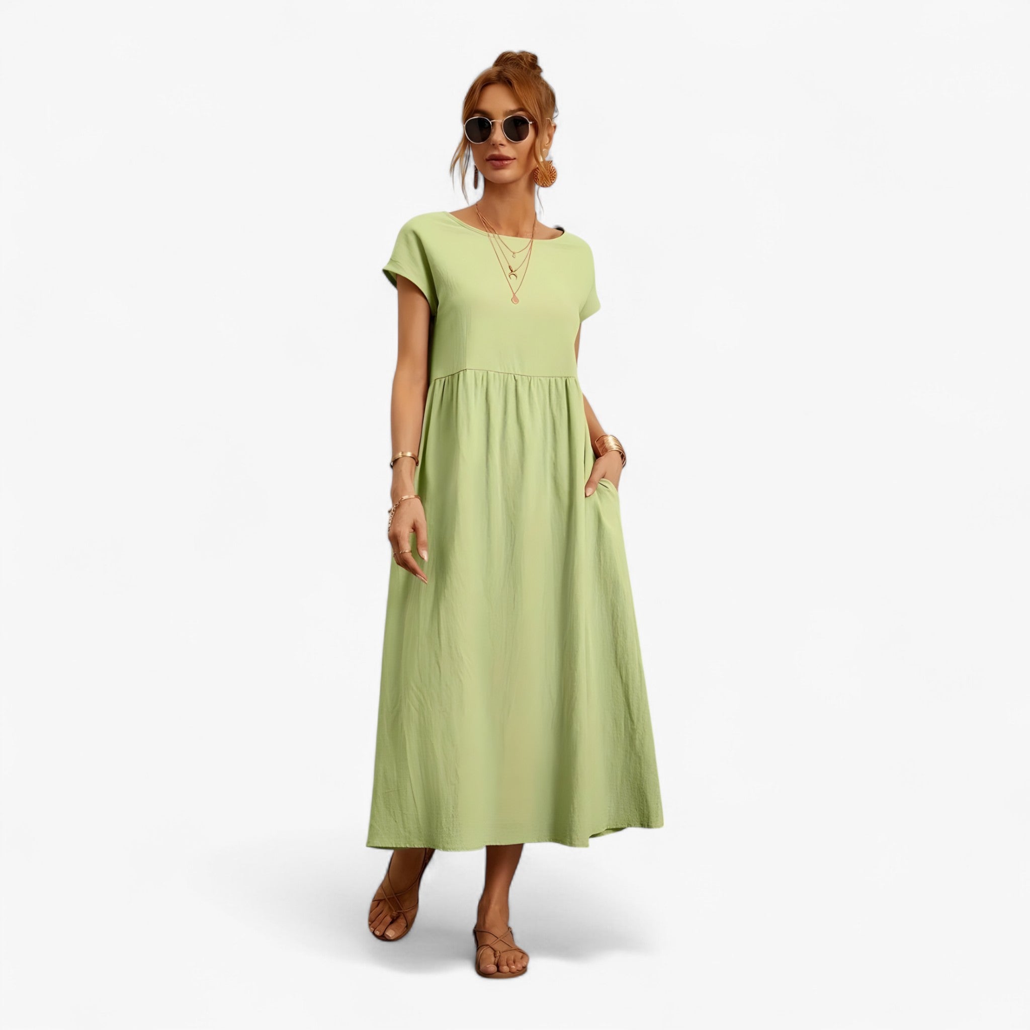 Zirie | Abito Elegante - Verde - - Concept Palermo