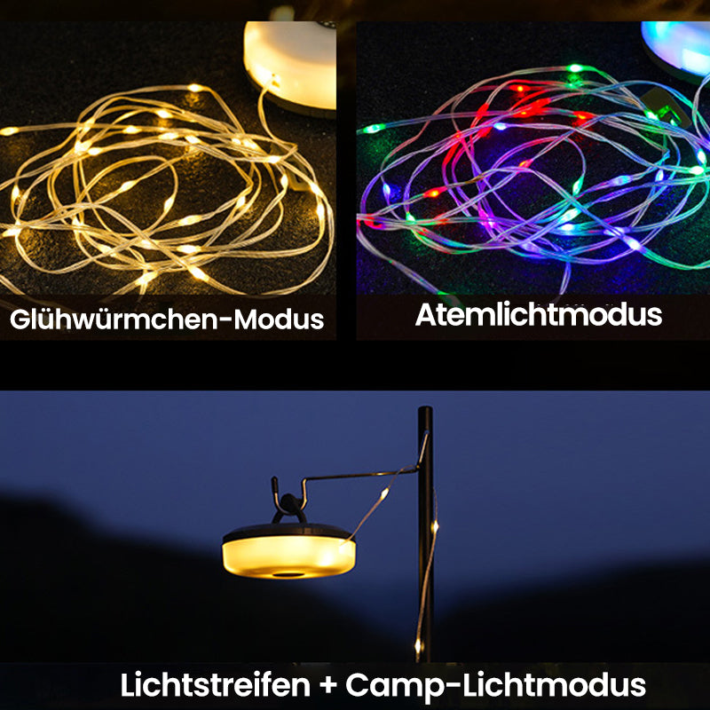 Catena luminosa portatile, pieghevole e a tenuta stagna - - camping lights lights - Concept Palermo