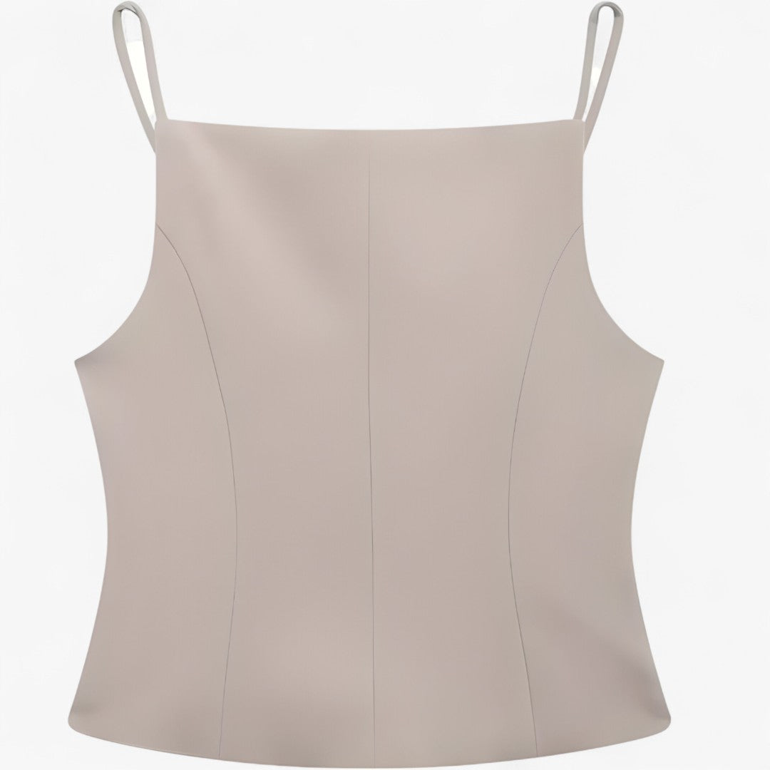 Noemi | Top Corscon con spalline sottili in stile minimal - - clothing/tops/crop-tops - Concept Palermo