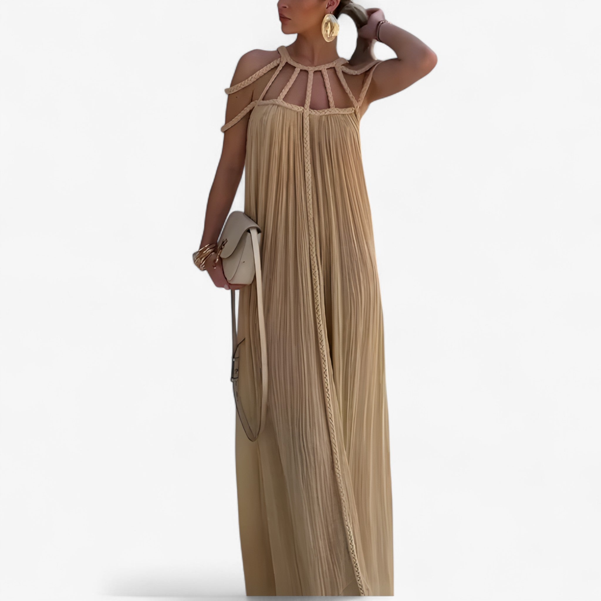 Linette | Abito Lungo - Caqui Taglia unica (34-46) - - Concept Palermo