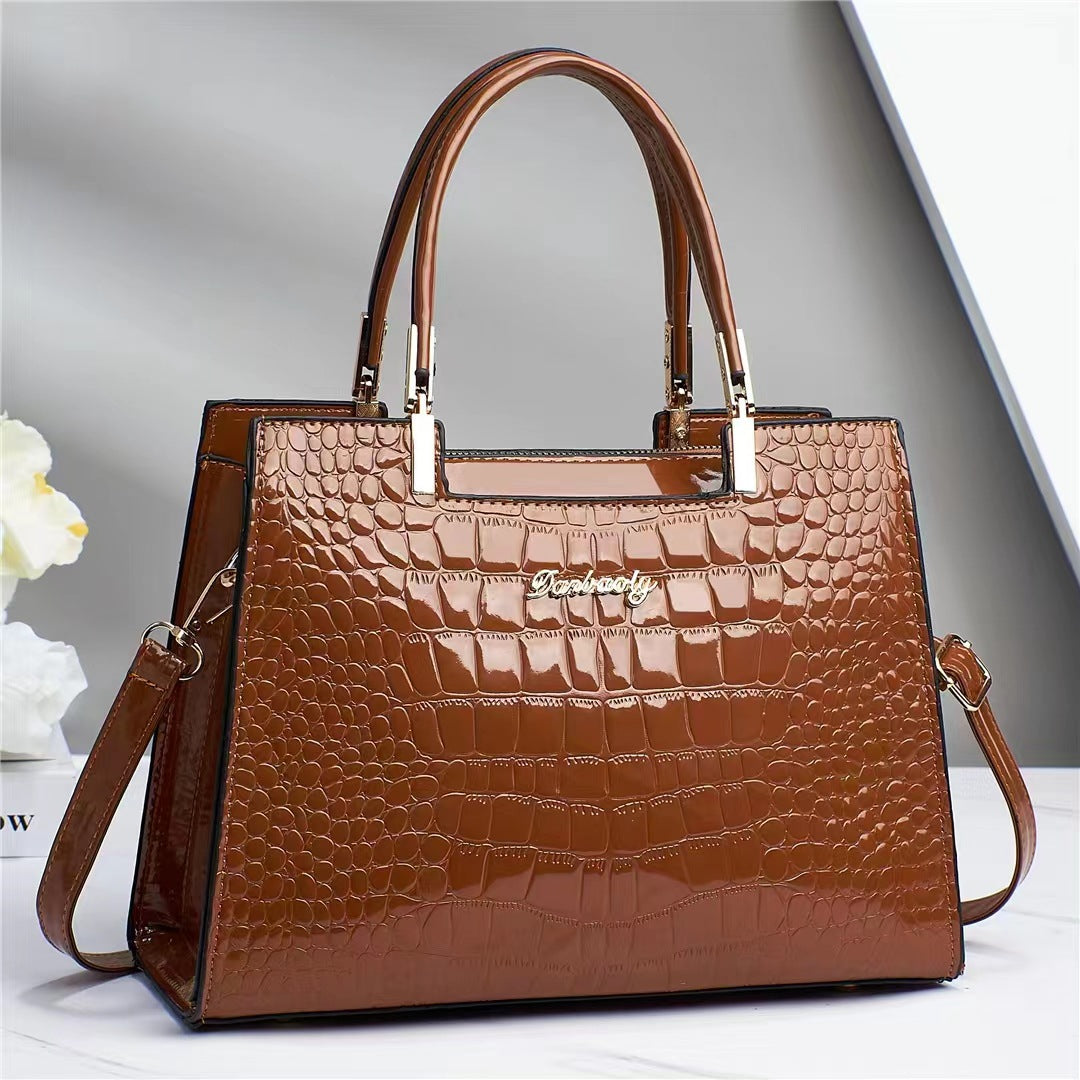 Borsa lucida - Marrone - handbags Women's handbags - Concept Palermo