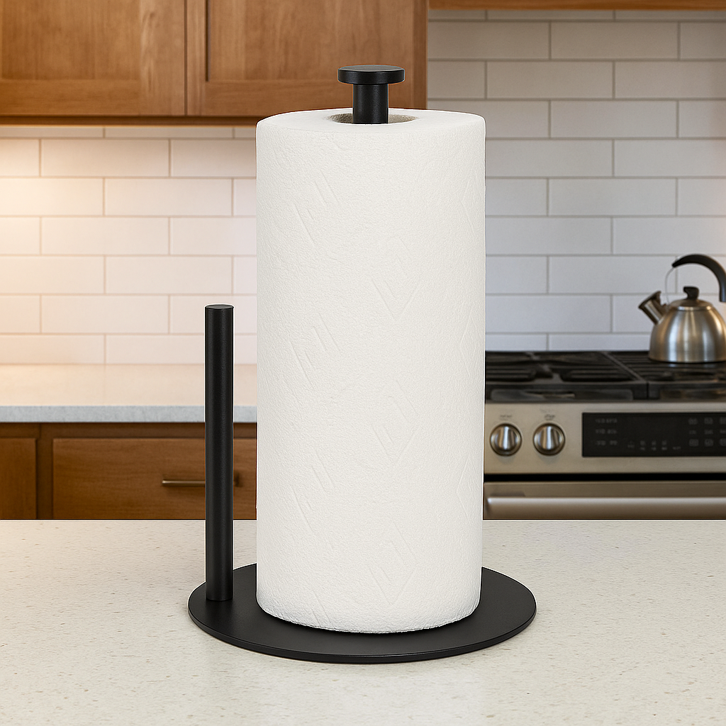 Sophie | Portarotolo da cucina nero con elemento di strappo - - keuken paper towel holder - Concept Palermo