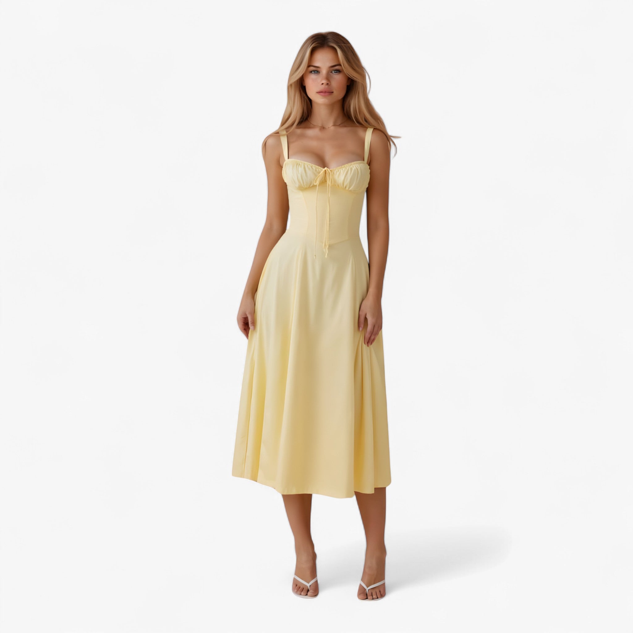 Jasmine | Il vestito perfetto - Giallo chiaro - breathable dresses casual dresses female dress - Concept Palermo