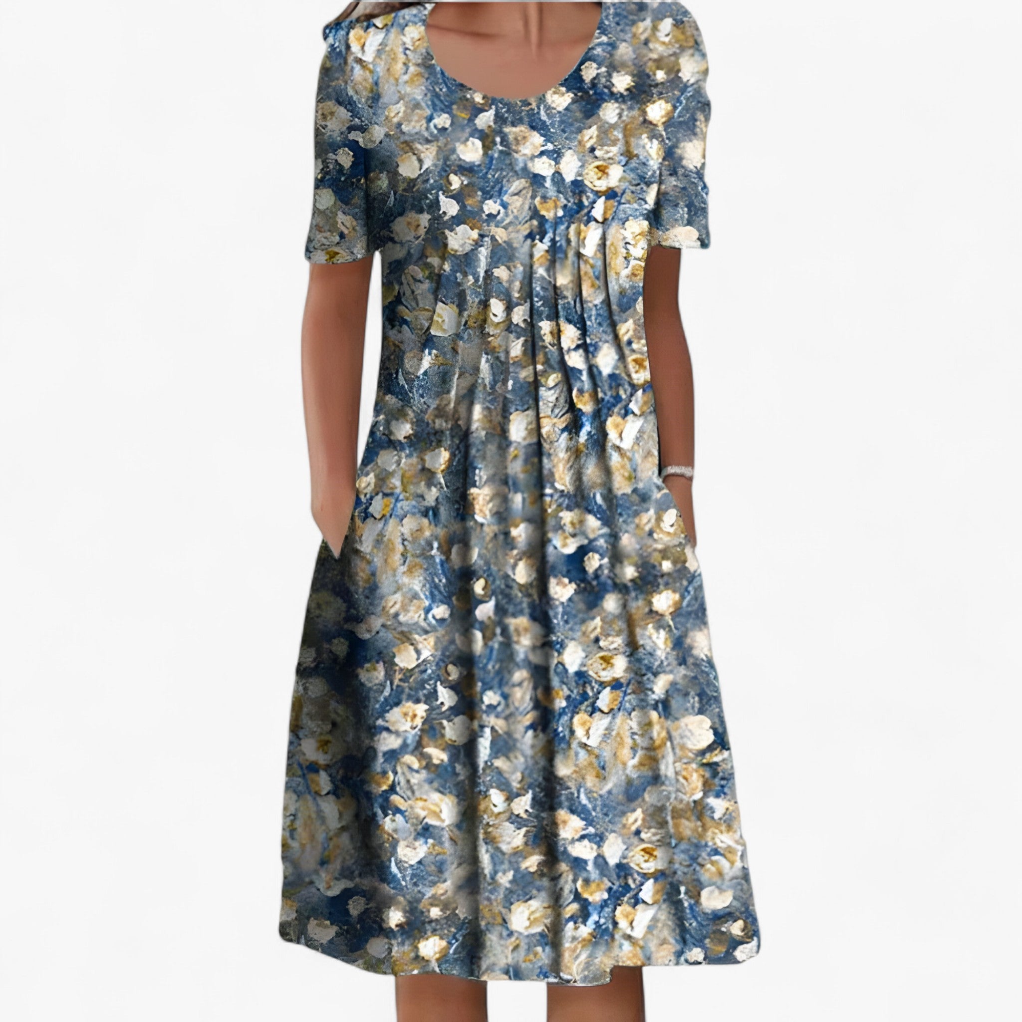 Valentina | Elegante Vestito di Cotone - Giallo - - Concept Palermo