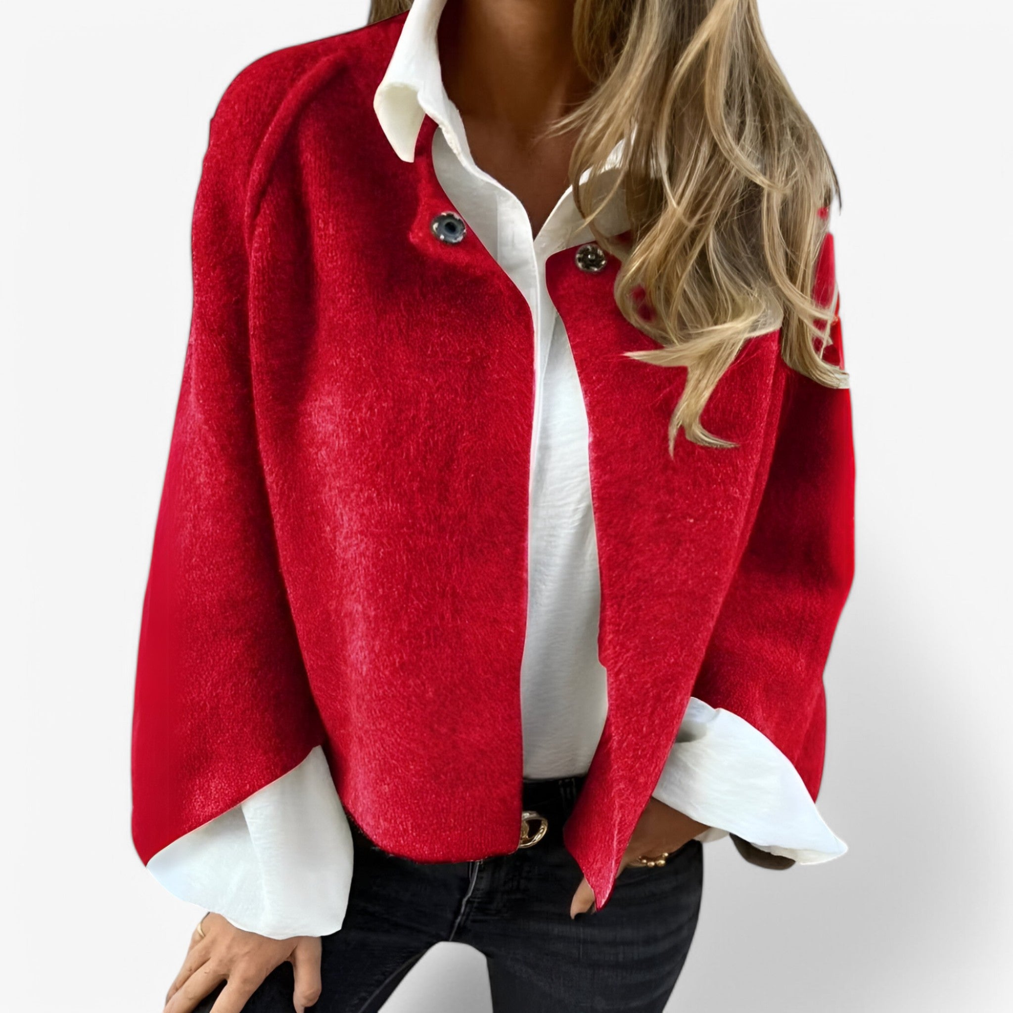 Sophia | Giacca in cashmere - Morbida ed elegante - Rosso - coat coats comfy jacket Fashion jacket jacket Jackets ladies_jackets_cardigan new woman women women jackets women's coat Women's Jacket Women's Jackets - Concept Palermo