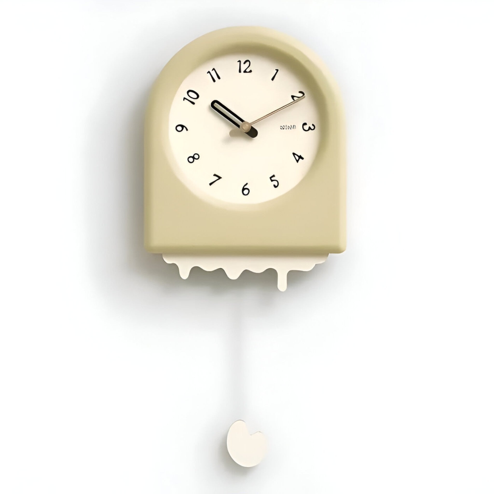 Thomas | Orologio da parete moderno con pendolo dal design essenziale - Giallo - P238 wall clock - Concept Palermo