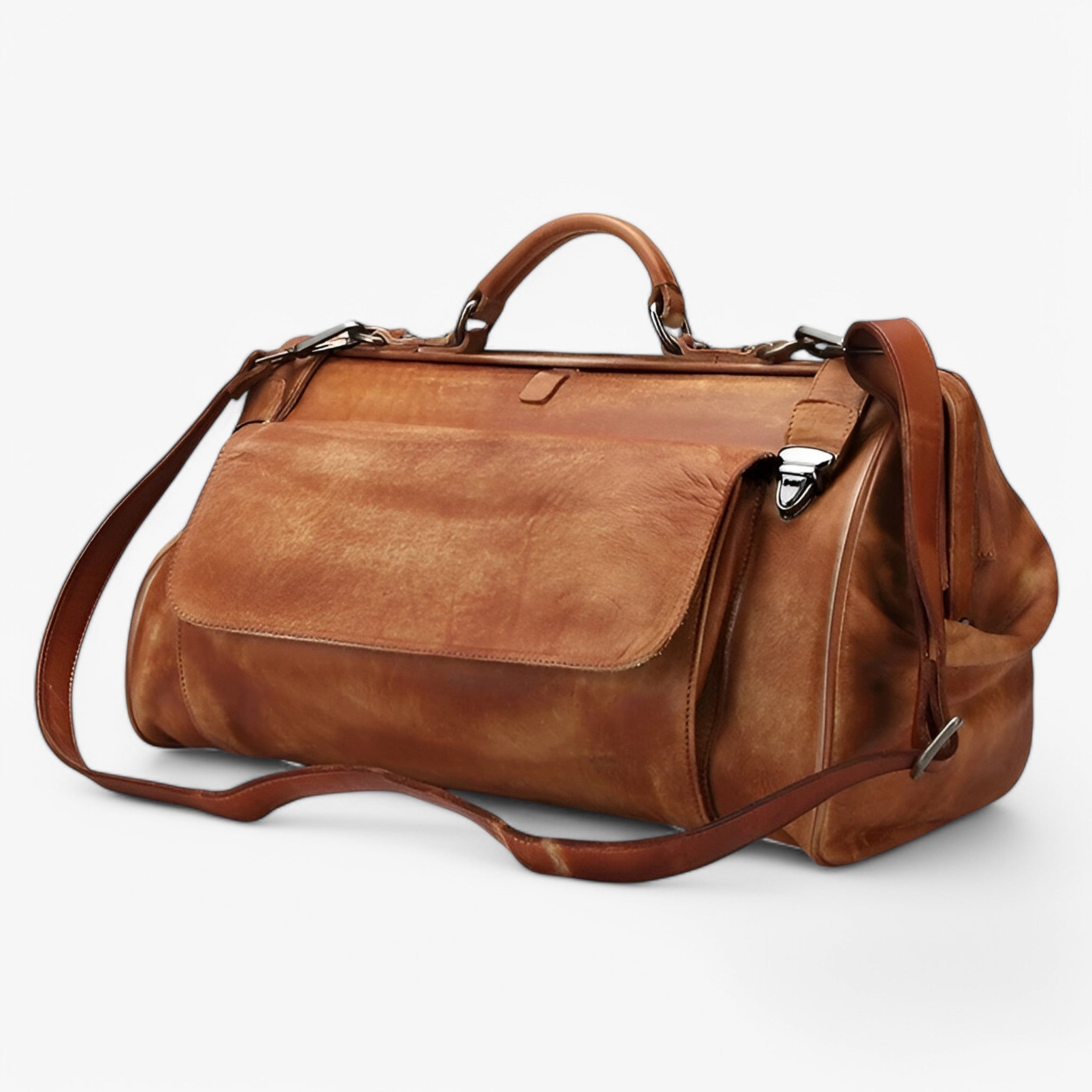 Marco | Elegante Borsa da Viaggio in Pelle - Caffè 19 pollice - - Concept Palermo