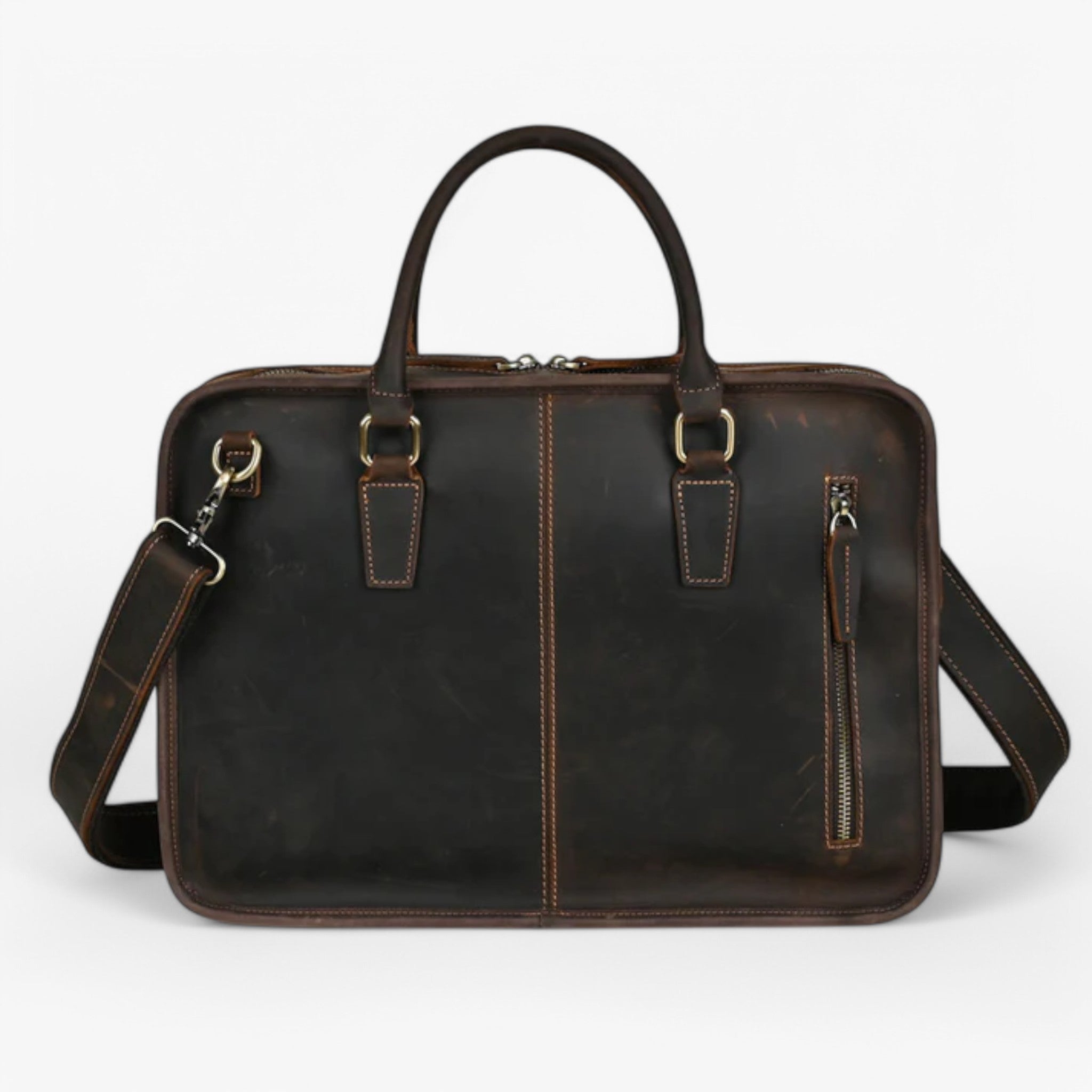 Ugo | Borsa porta computer in pelle con tracolla - - - Concept Palermo
