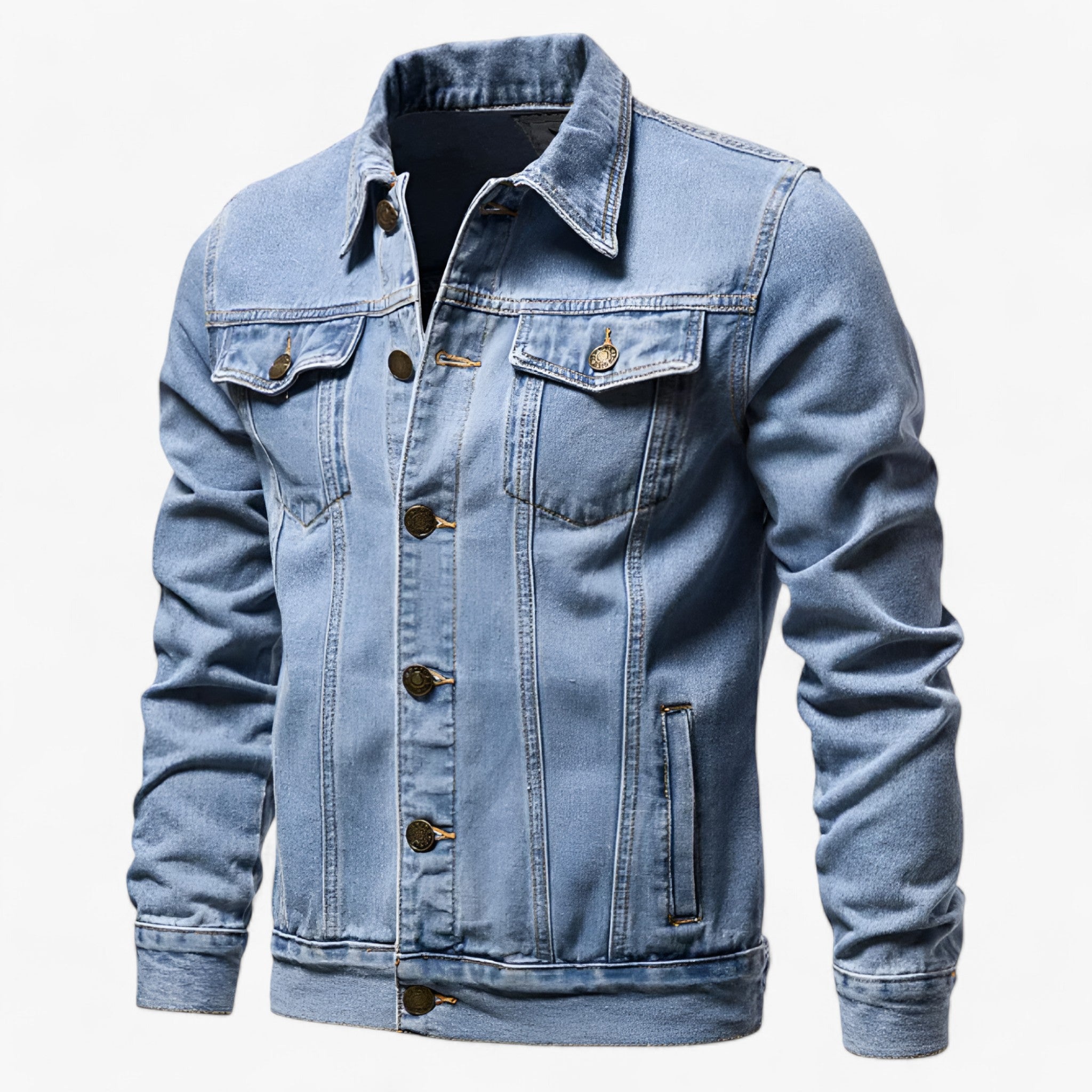 Frederik | Giacca di jeans - Eleganza retrò per uomini - Blu - F044 - Concept Palermo
