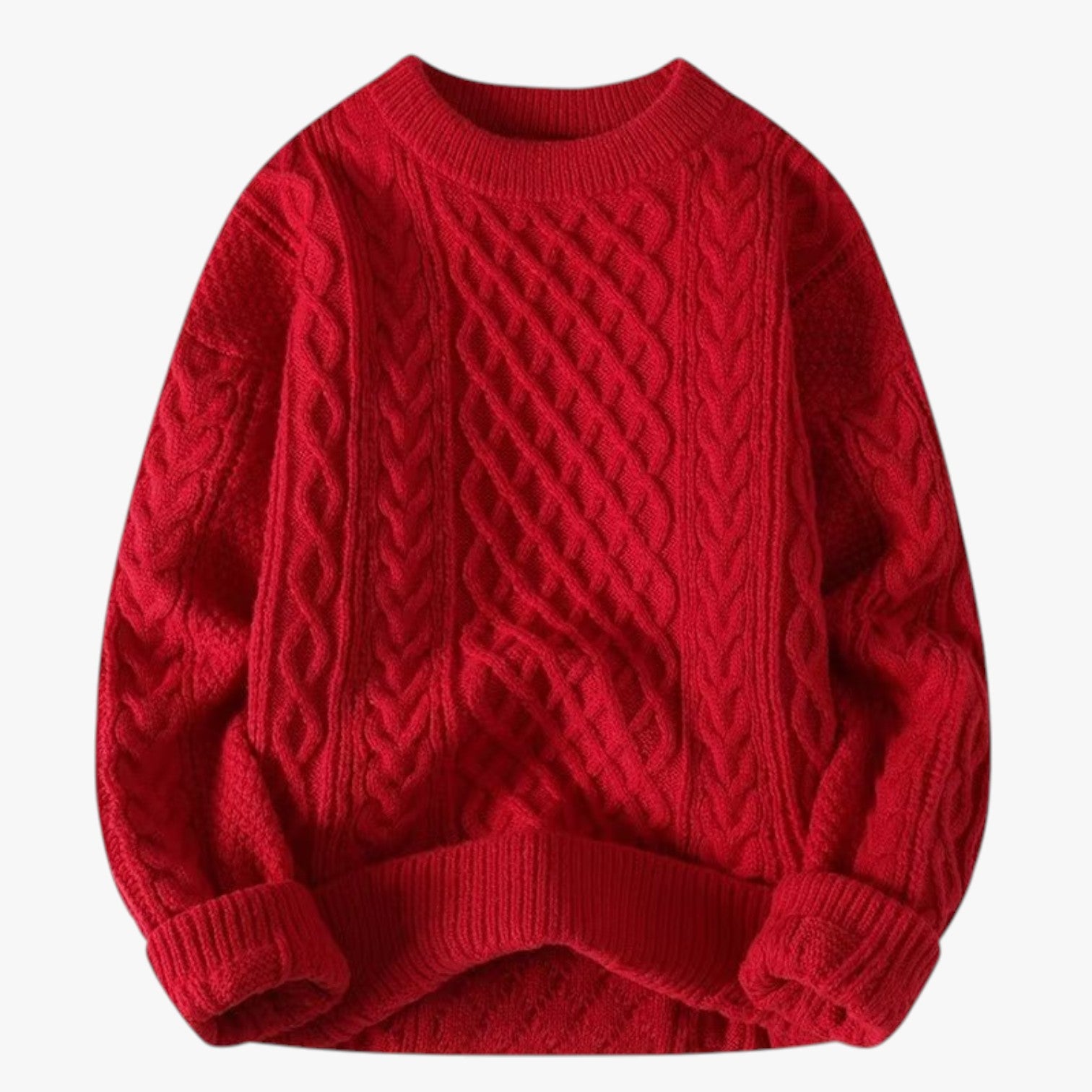 Victoria | Maglione in morbida lana da donna: calore e stile senza sforzo - Rosso - Sweater sweaters sweaters & cardigans - Concept Palermo
