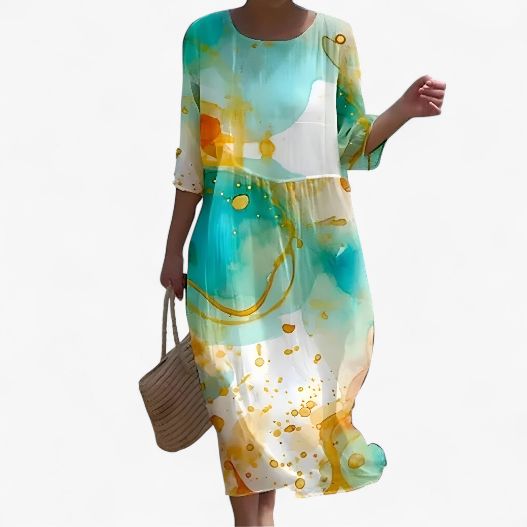 Brianna | Vestito Floreale Elegante - Verde - - Concept Palermo
