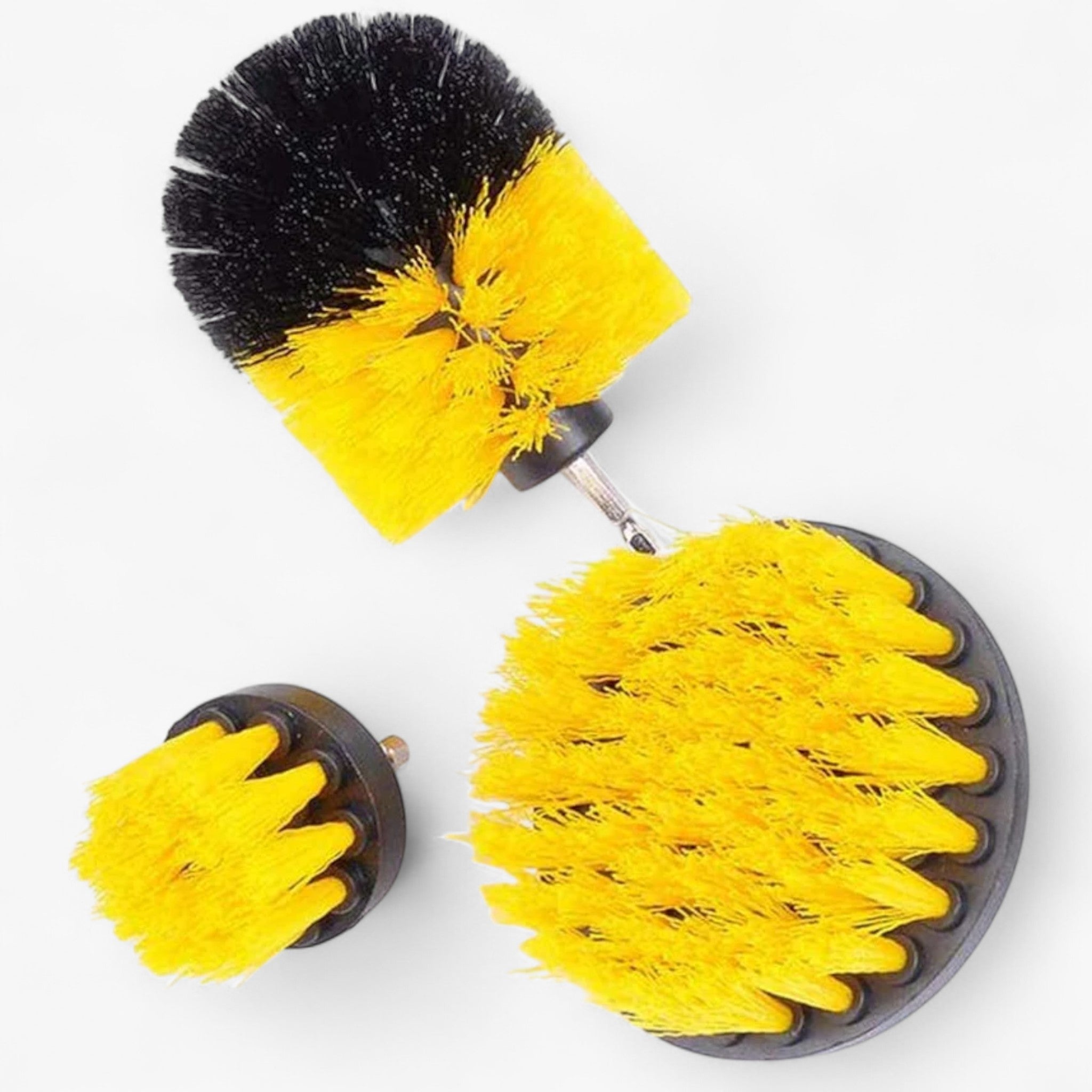 Set di spazzole per trapano potente 3 pezzi - Giallo - 3-delig Complete set elektrische kopborstelset Krachtige Boorborstelset new_for_google - Concept Palermo