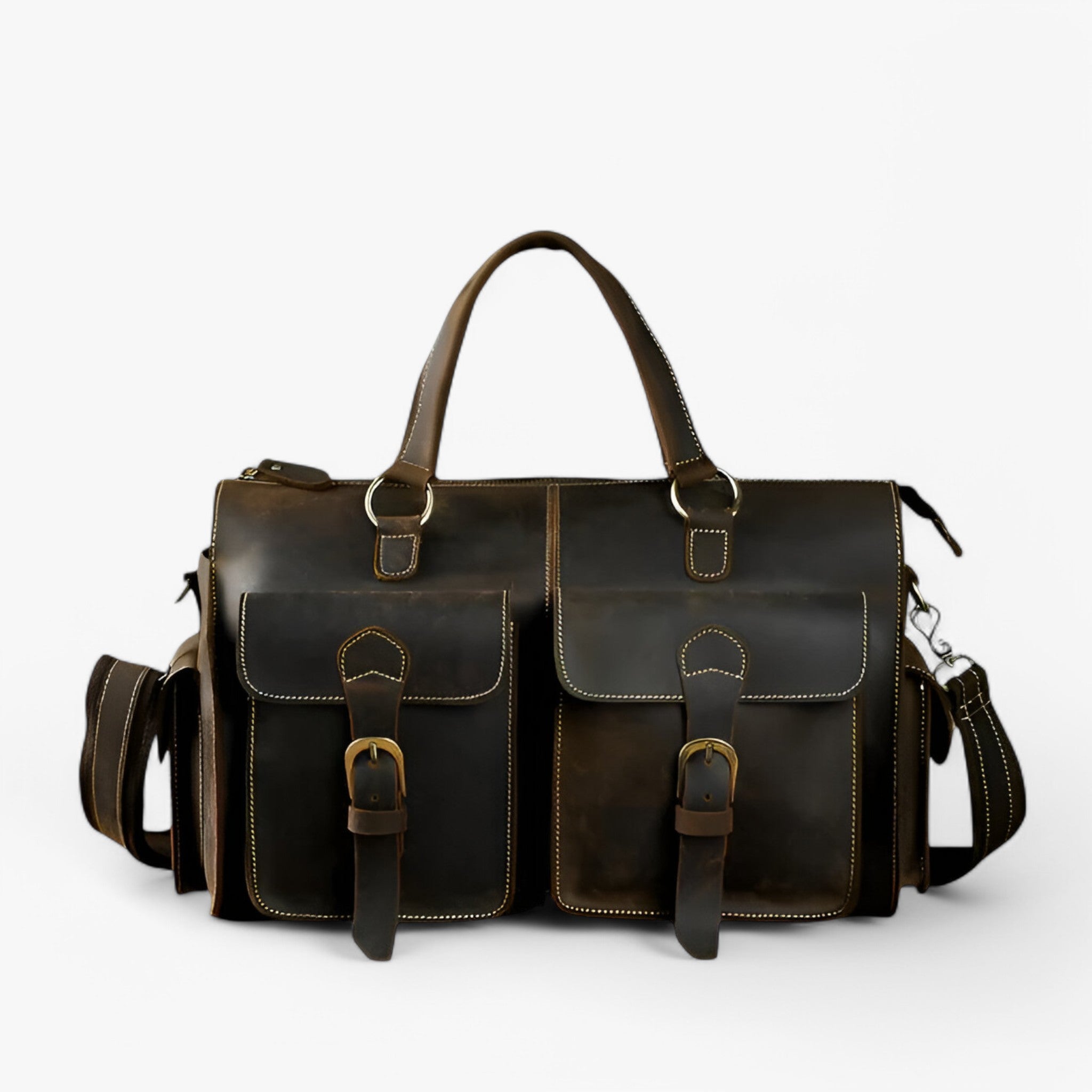 Leon | Valigetta in Autentica Pelle Vintage - Marrone - - Concept Palermo