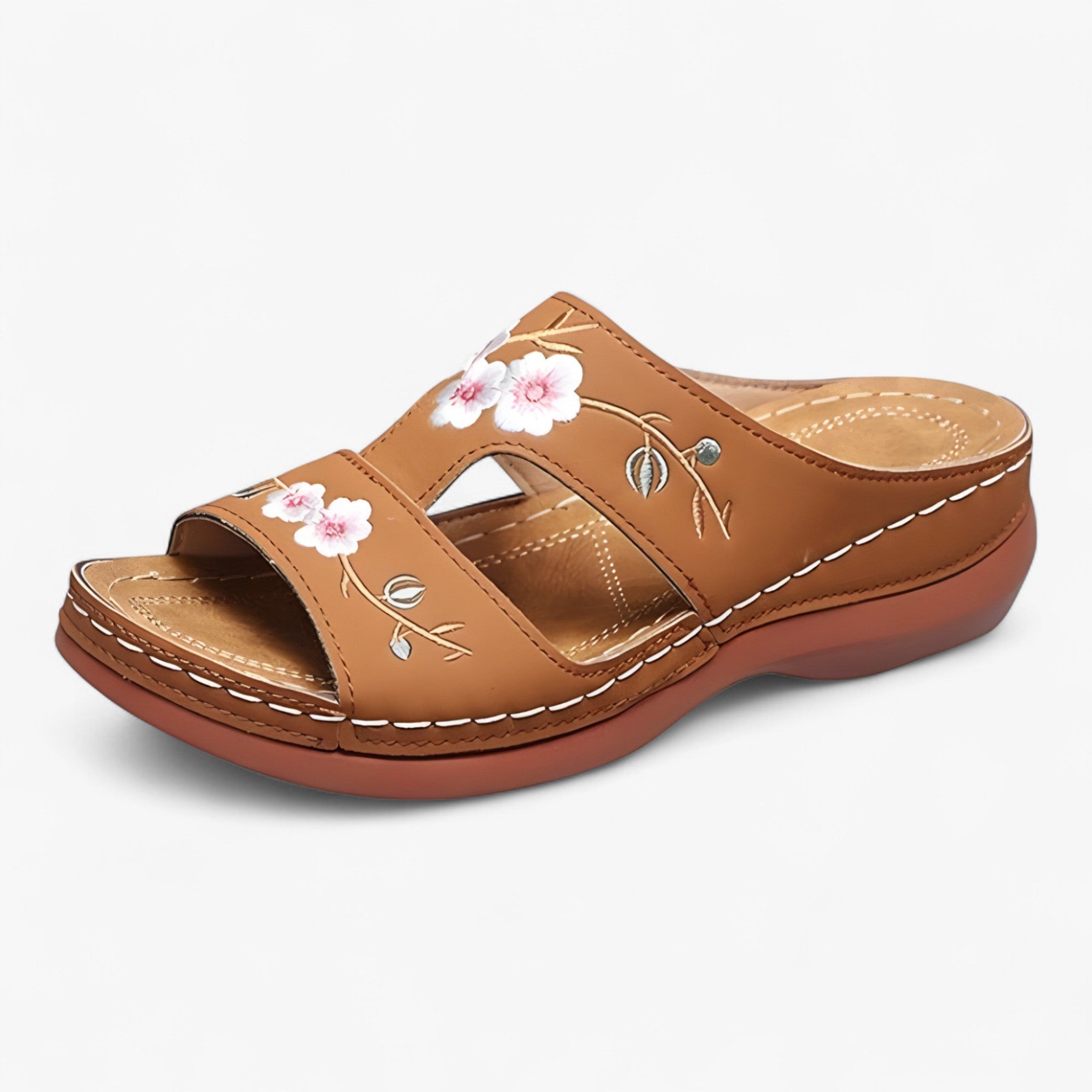 Anne | Sandali con fiori - Eleganti e comodi