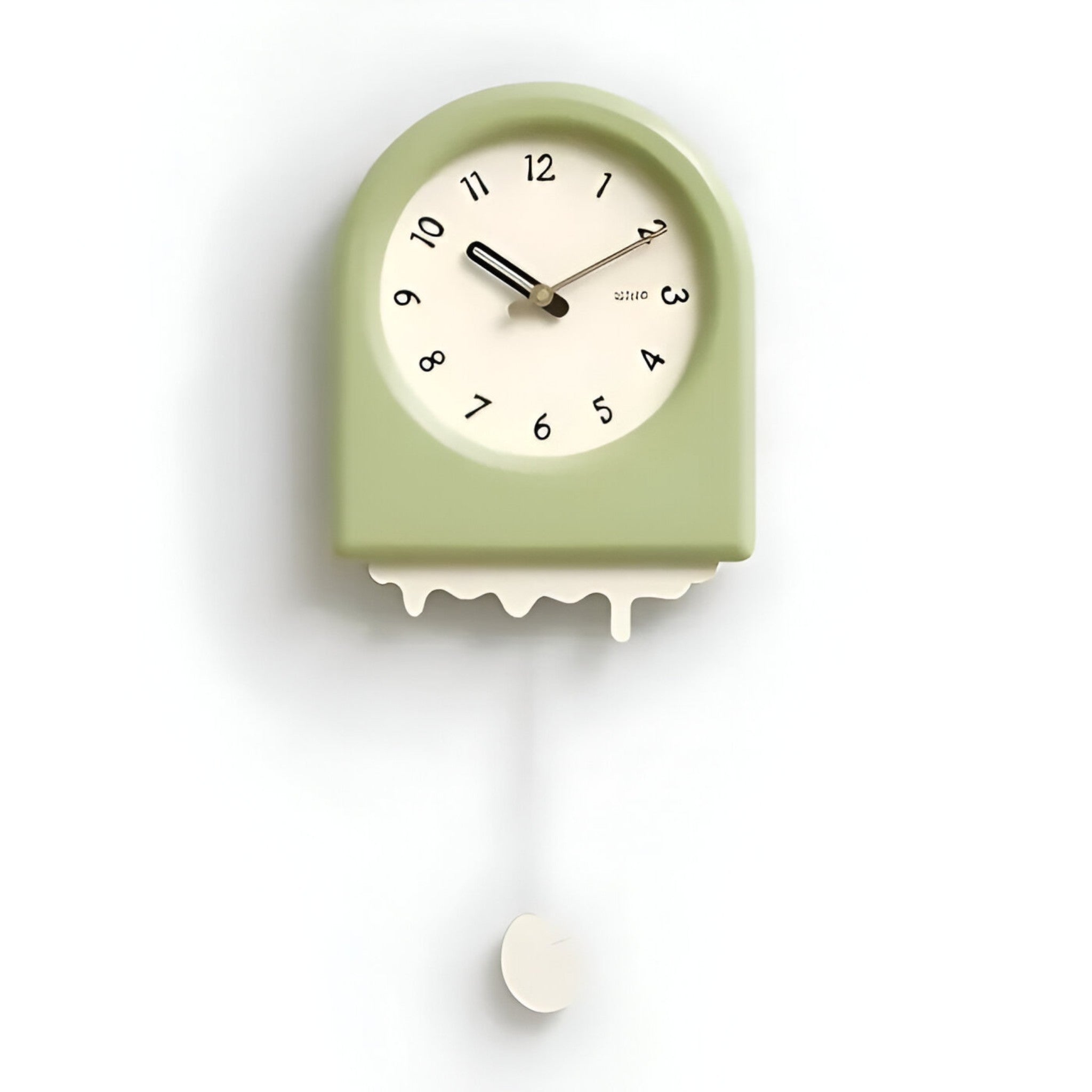 Thomas | Orologio da parete moderno con pendolo dal design essenziale - Verde - P238 wall clock - Concept Palermo