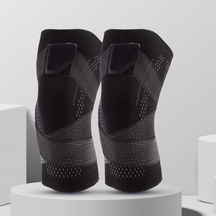 1+1 Gratis | Orthoknee™ - Ginocchiera elastica e regolabile - Un po' di nero - - Concept Palermo