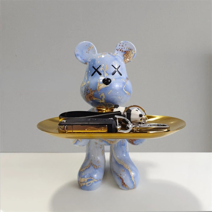 CraftBear - Statua di orso con vassoio - - home Skulptur Statue tray - Concept Palermo