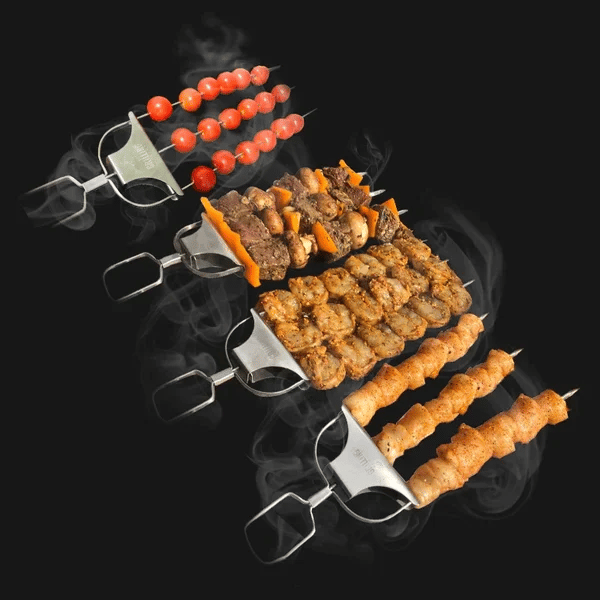 SkewGril | Spiedini da grill a 3 vie | Acciaio inossidabile - Set di 3 - 3-way skewers grill skewers grilling stick Skewers skewers stick - Concept Palermo