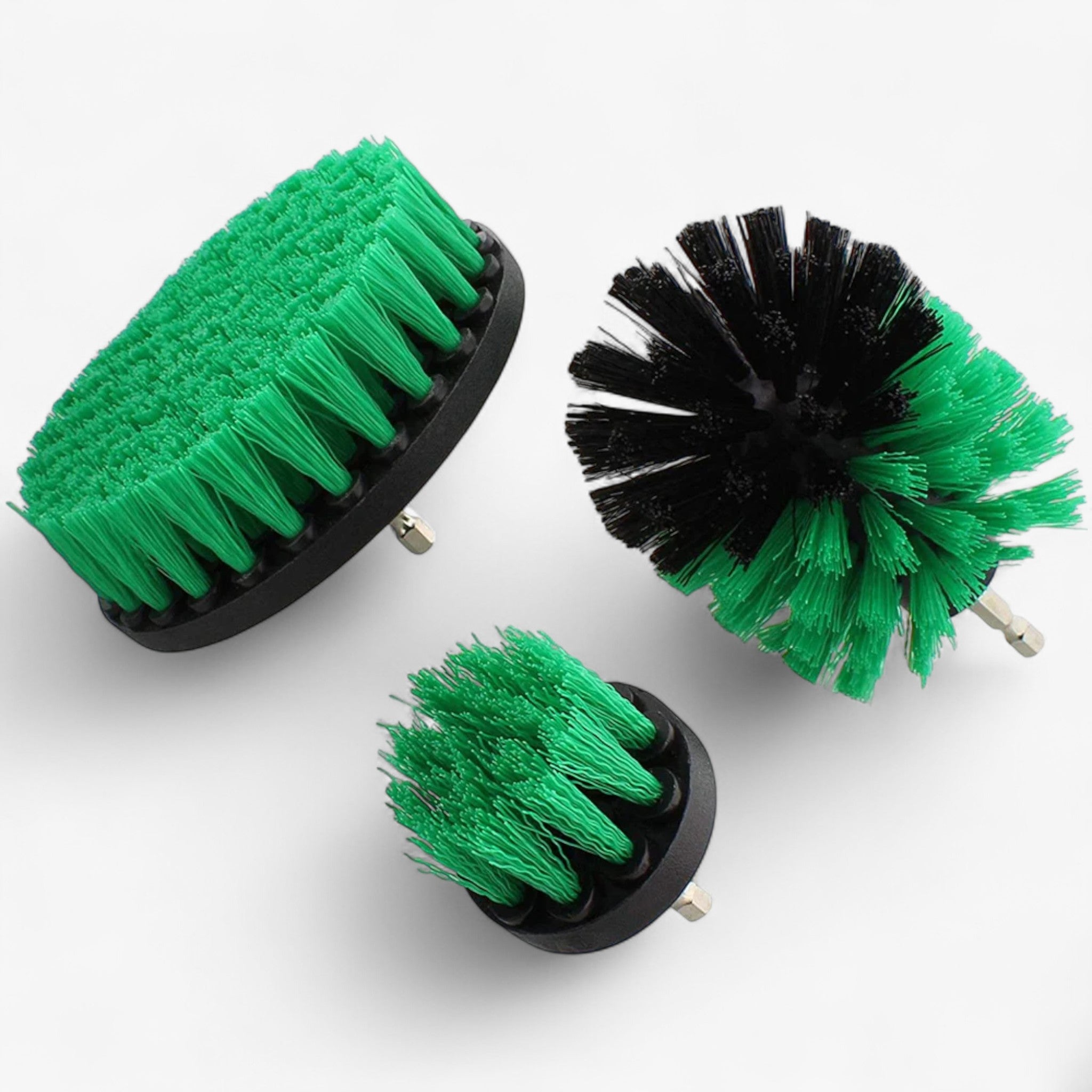 Set di spazzole per trapano potente 3 pezzi - Verde - 3-delig Complete set elektrische kopborstelset Krachtige Boorborstelset new_for_google - Concept Palermo