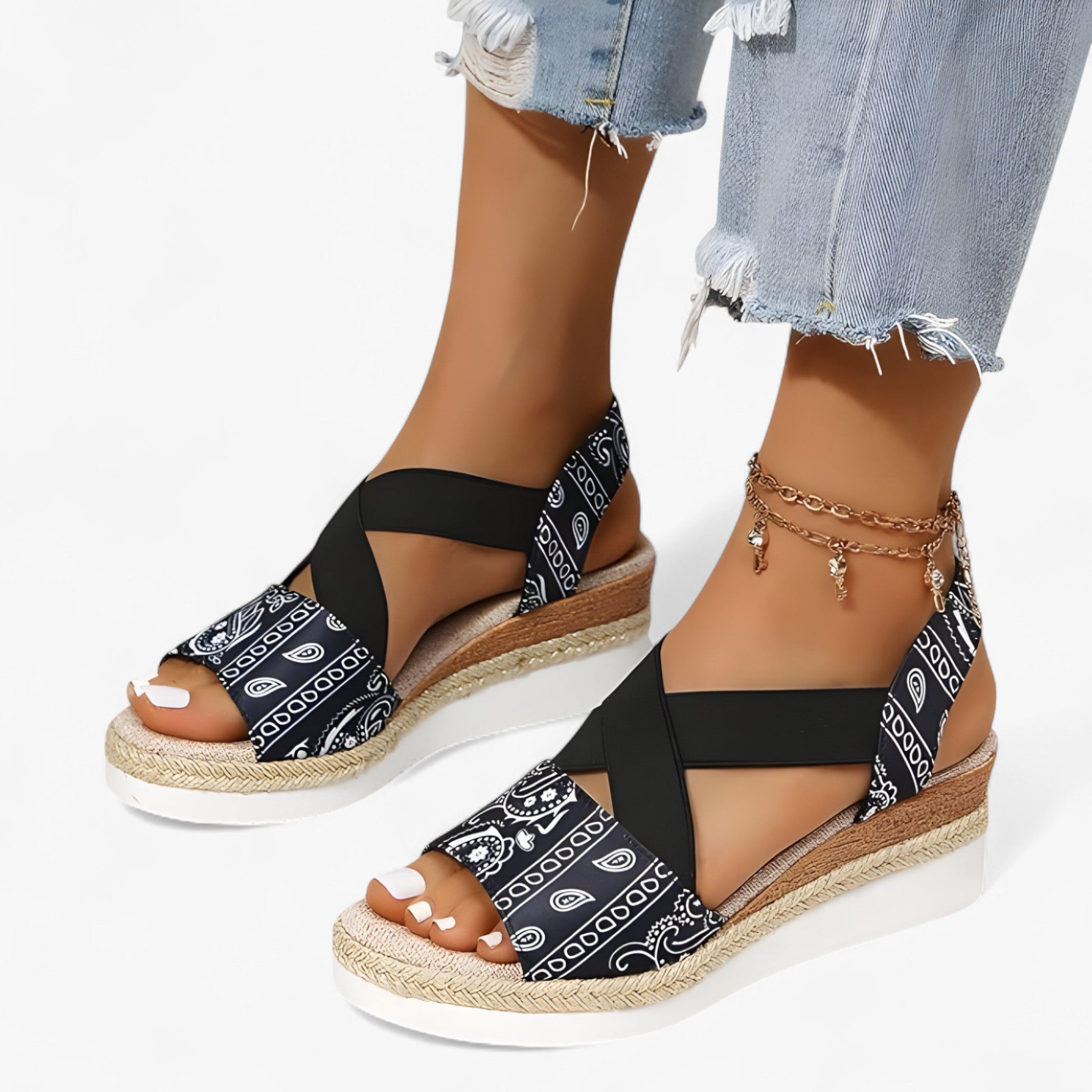 Lina | Sandali da spiaggia con piattaforma - eleganti e comodi