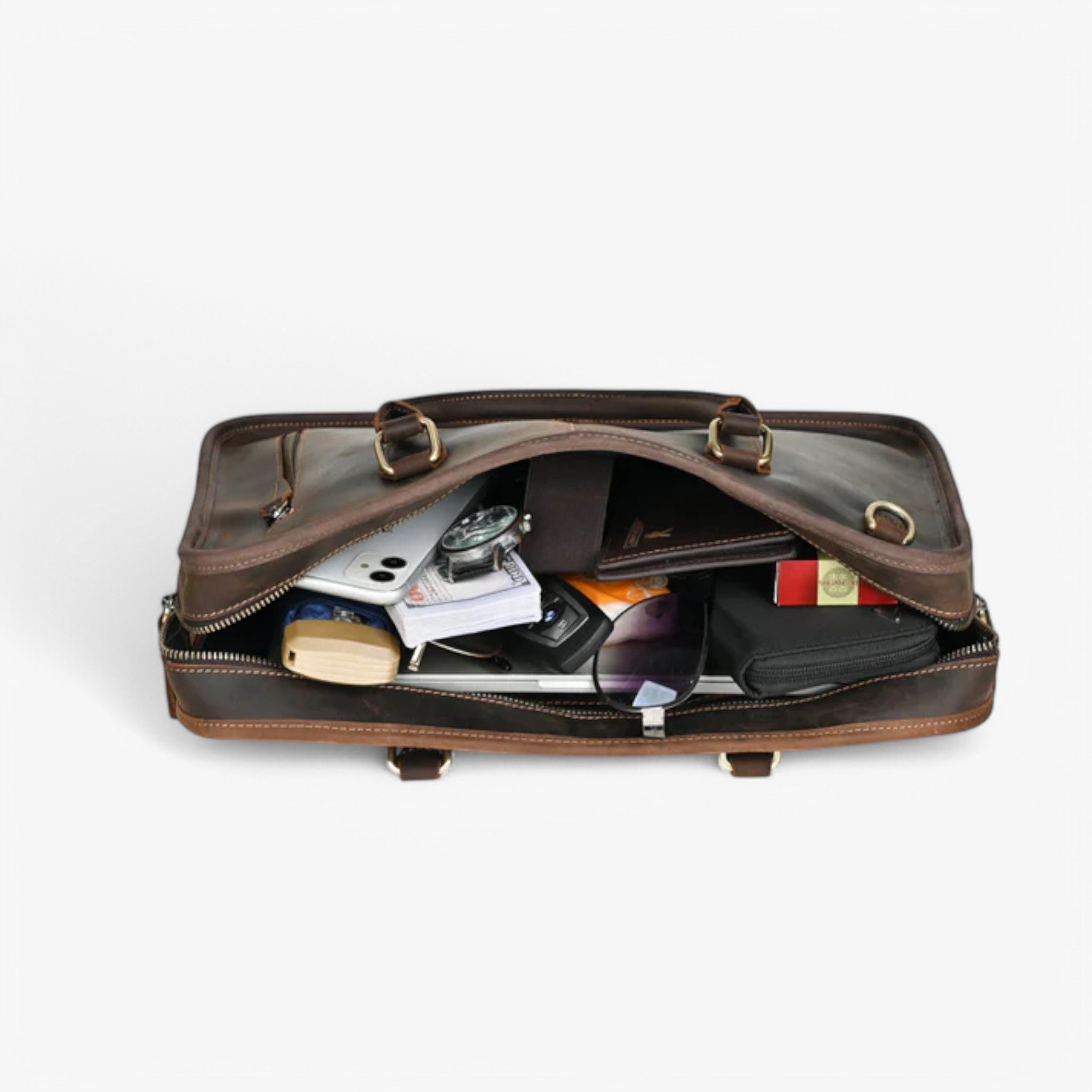 Ugo | Borsa porta computer in pelle con tracolla - - - Concept Palermo