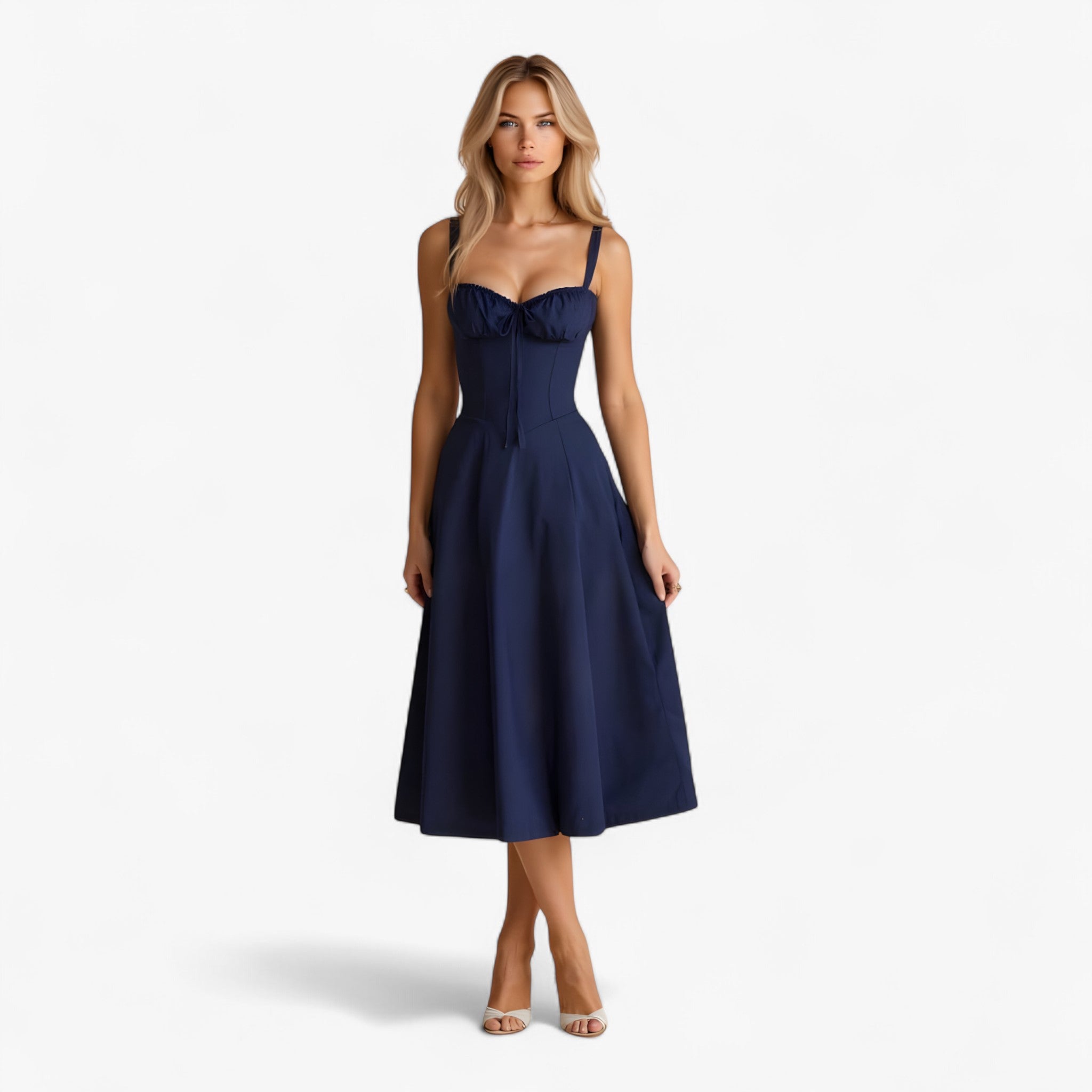 Jasmine | Il vestito perfetto - Blu marine - breathable dresses casual dresses female dress - Concept Palermo