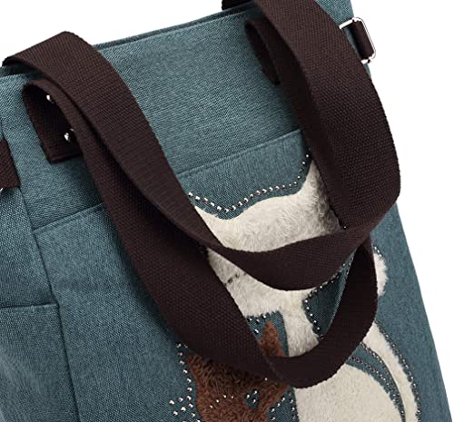 Borsa in tela Cat ricamata - - Bags - Concept Palermo