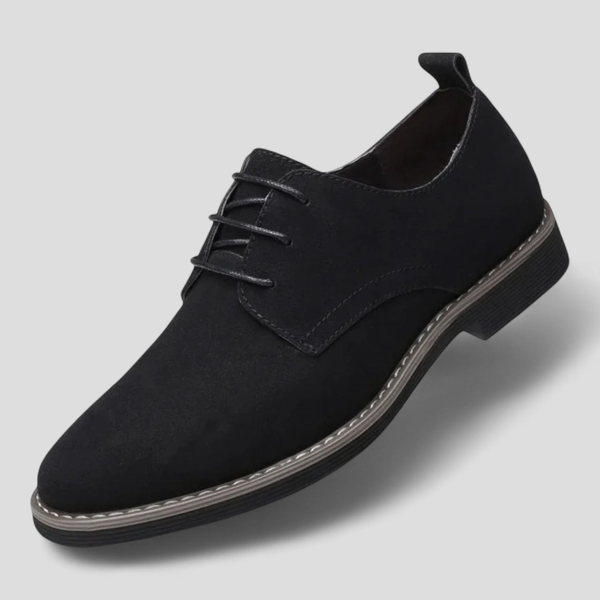 Filbert - Scarpe stringate da uomo in pelle scamosciata - Nero - Men's Shoes - Concept Palermo