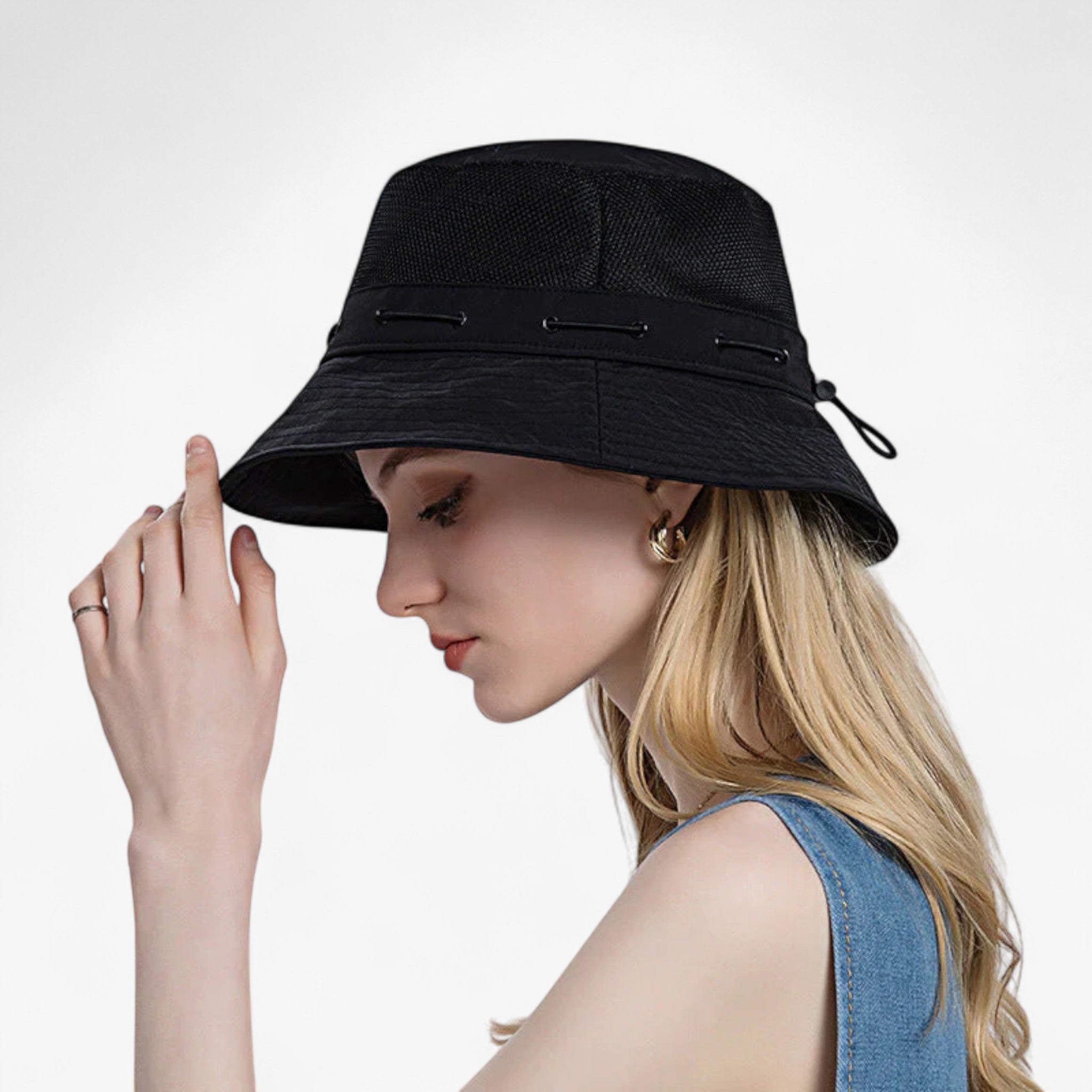 Veala | Cappello da sole traspirante - Nero - bucket hats hats - Concept Palermo