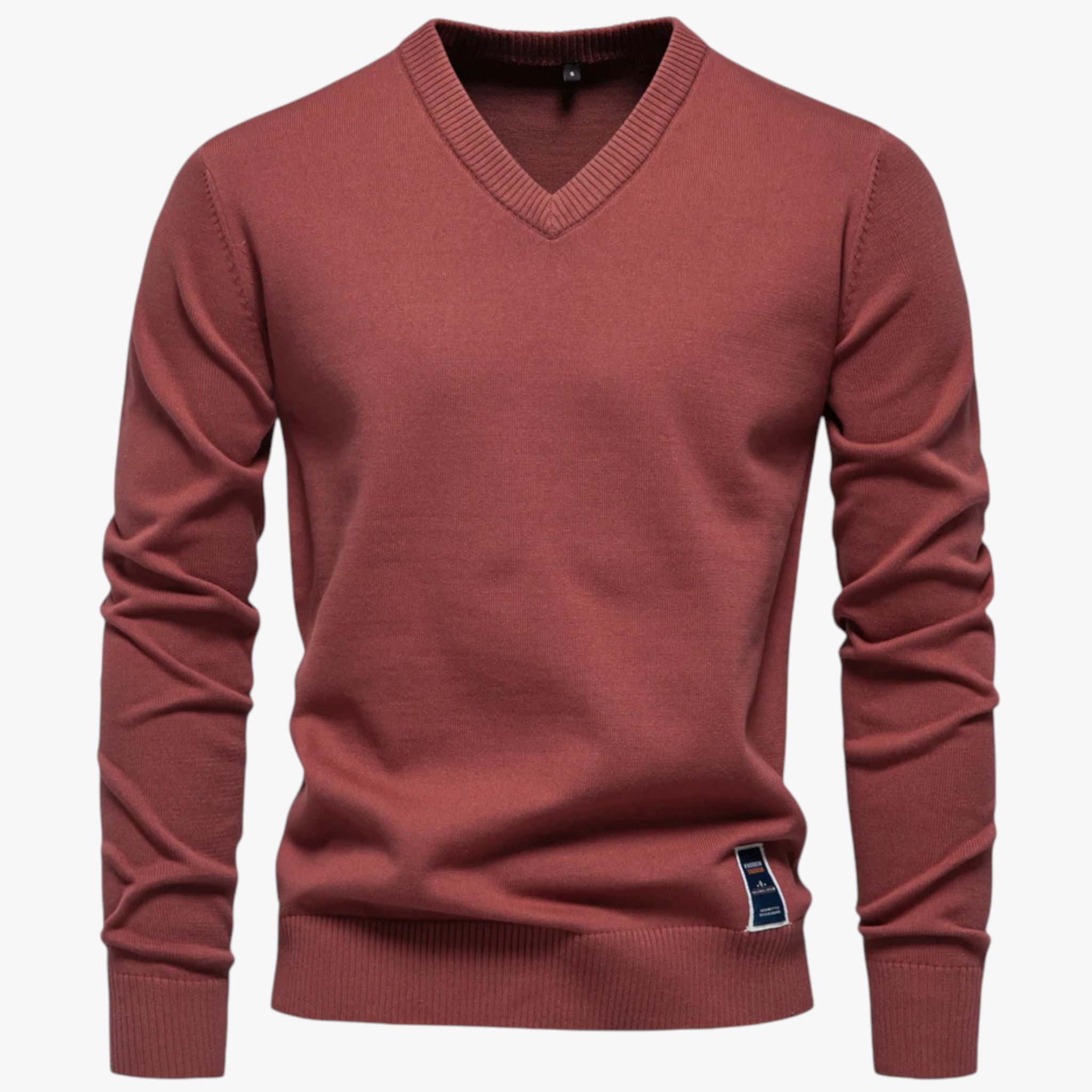 Will | Maglione da Uomo con Scollo a V - Rosso - Sweater - Concept Palermo
