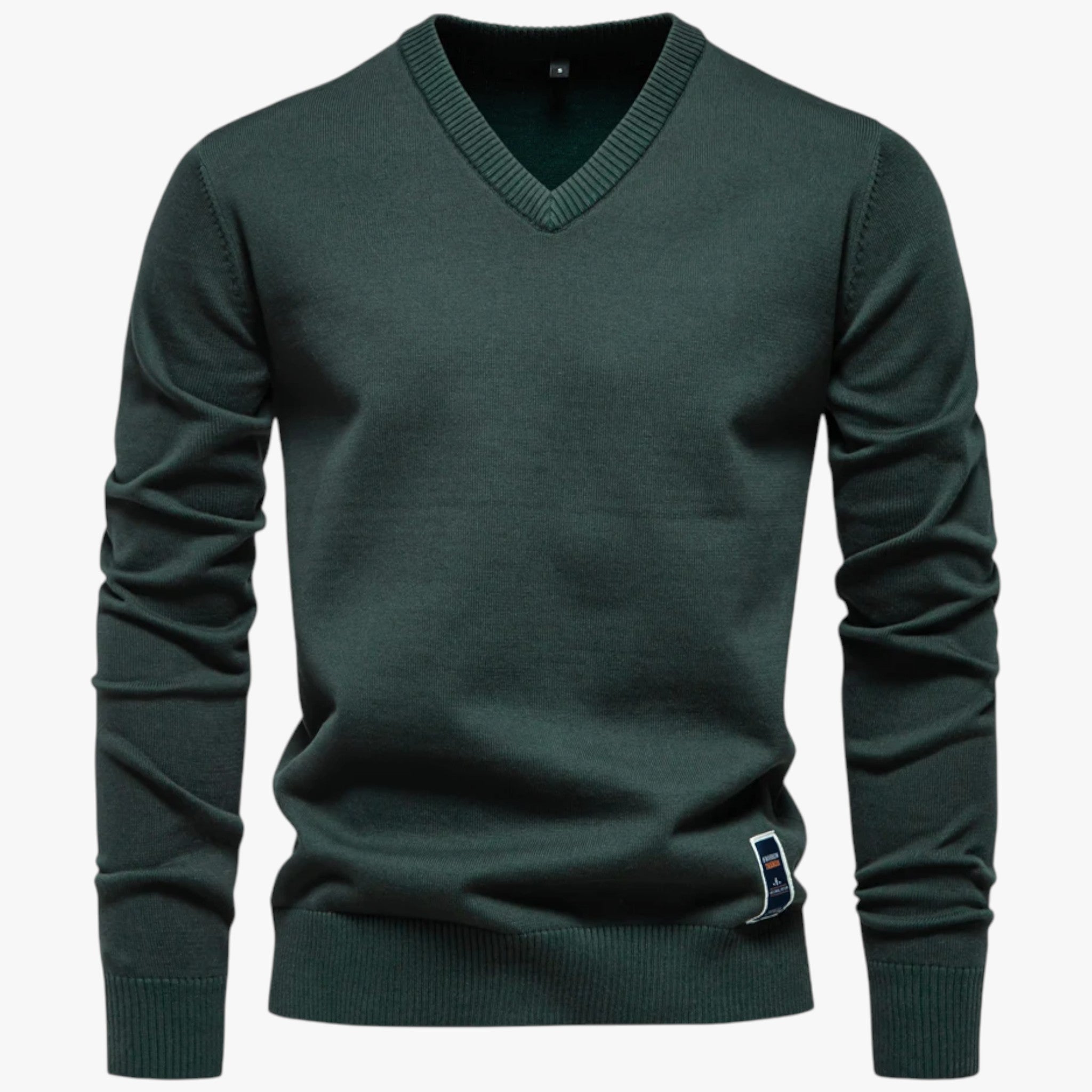 River | Maglione da Uomo con Scollo a V - Verde - Sweater - Concept Palermo