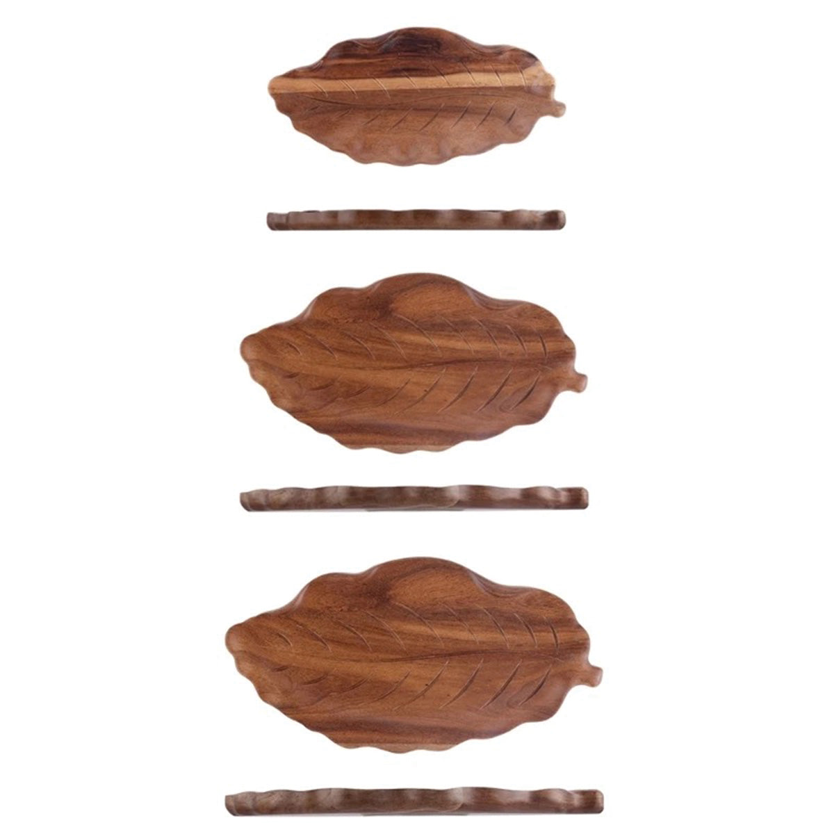 Elegante vassoio da portata in noce ecologico | Ideale per dolci, antipasti e stoccaggio di gioielli - Set completo - Kitchen Tableware - Concept Palermo