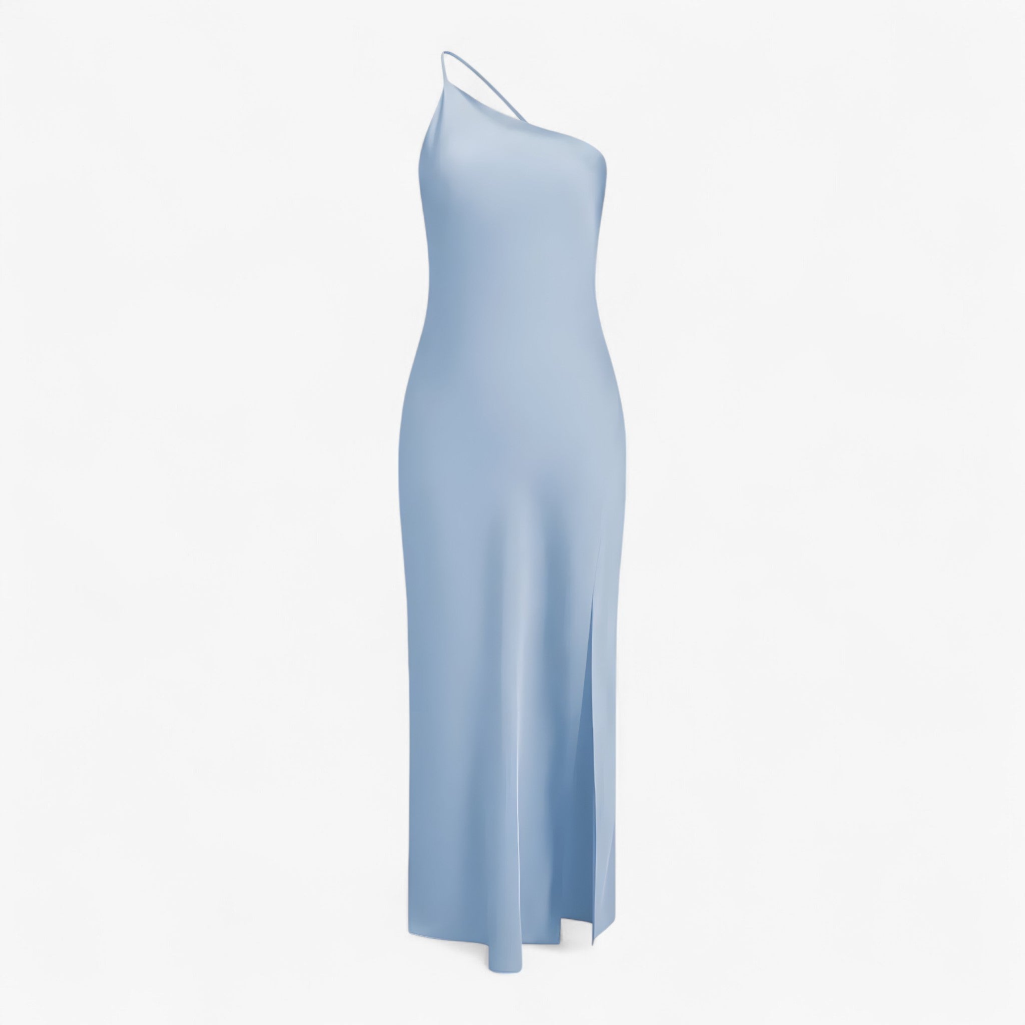 Jenny | Abito Lungo in Satin Moonlight - Blu - - Concept Palermo