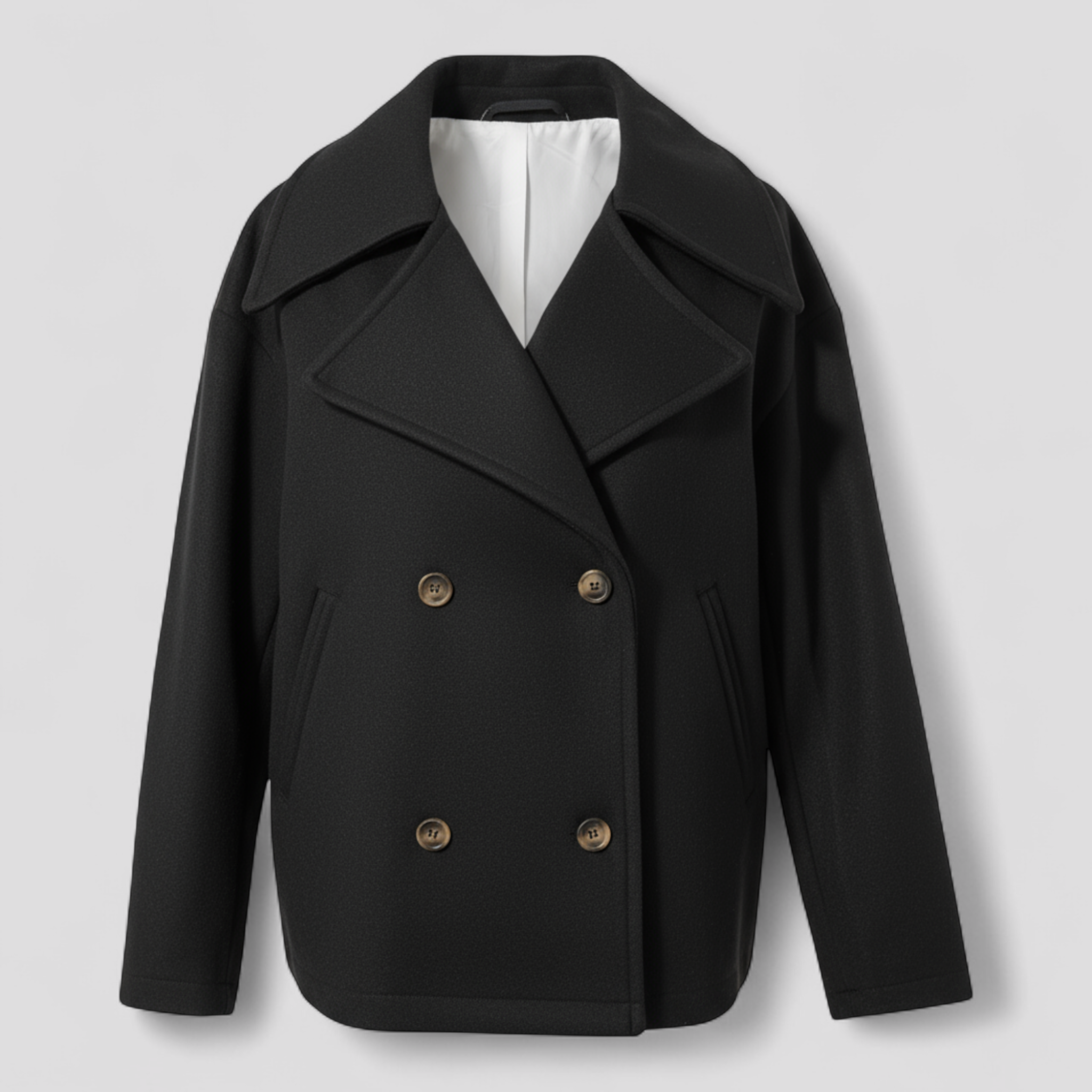 Estelle | Giacca di lana corta – Elegante calore - Nero - shop now trendy fashion - Concept Palermo