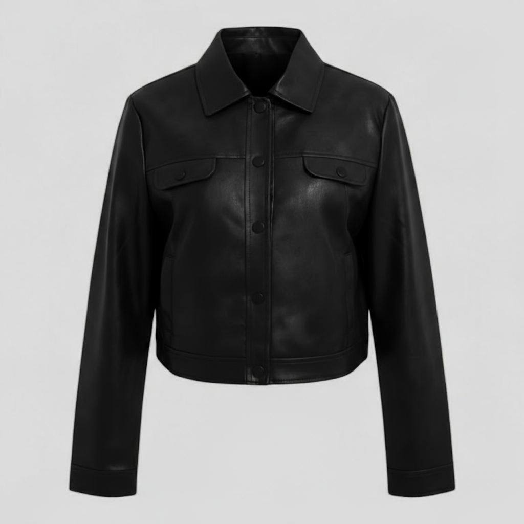 Elma | Giacca in pelle sottile da donna - Nero - Jackets & Coats Women jackets - Concept Palermo