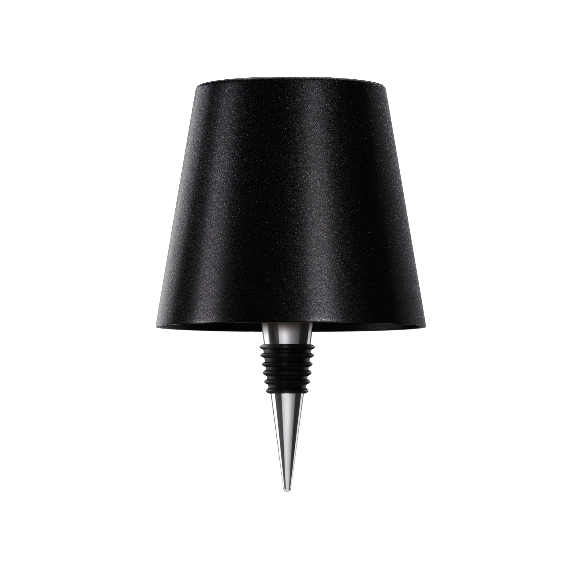 ARIA - Lampada Senza Fili a Forma di Bottiglia - Illuminazione Portatile e Elegante - Nero - P2 - Concept Palermo