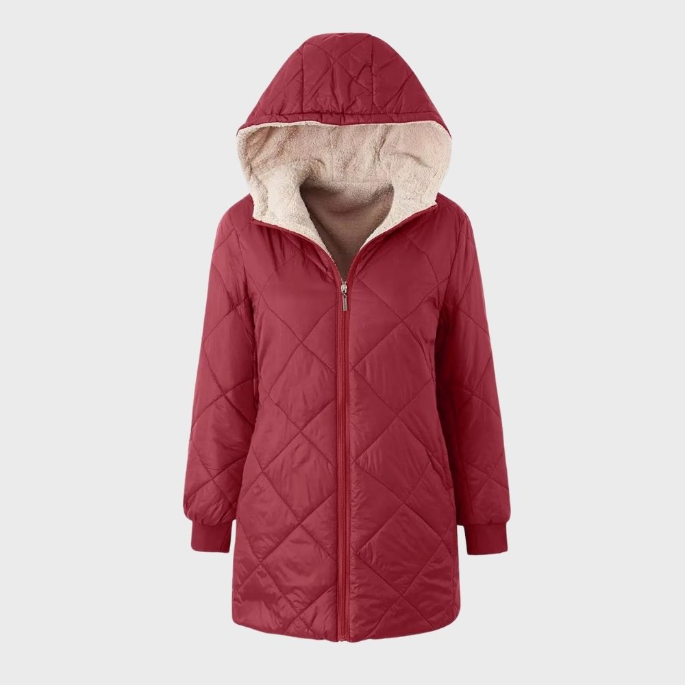 Elysia | Giacca invernale alla moda – Calore elegante per giorni freddi - Rosso - google Jassen dames missnew reworded2 Winter jacket women women - Concept Palermo