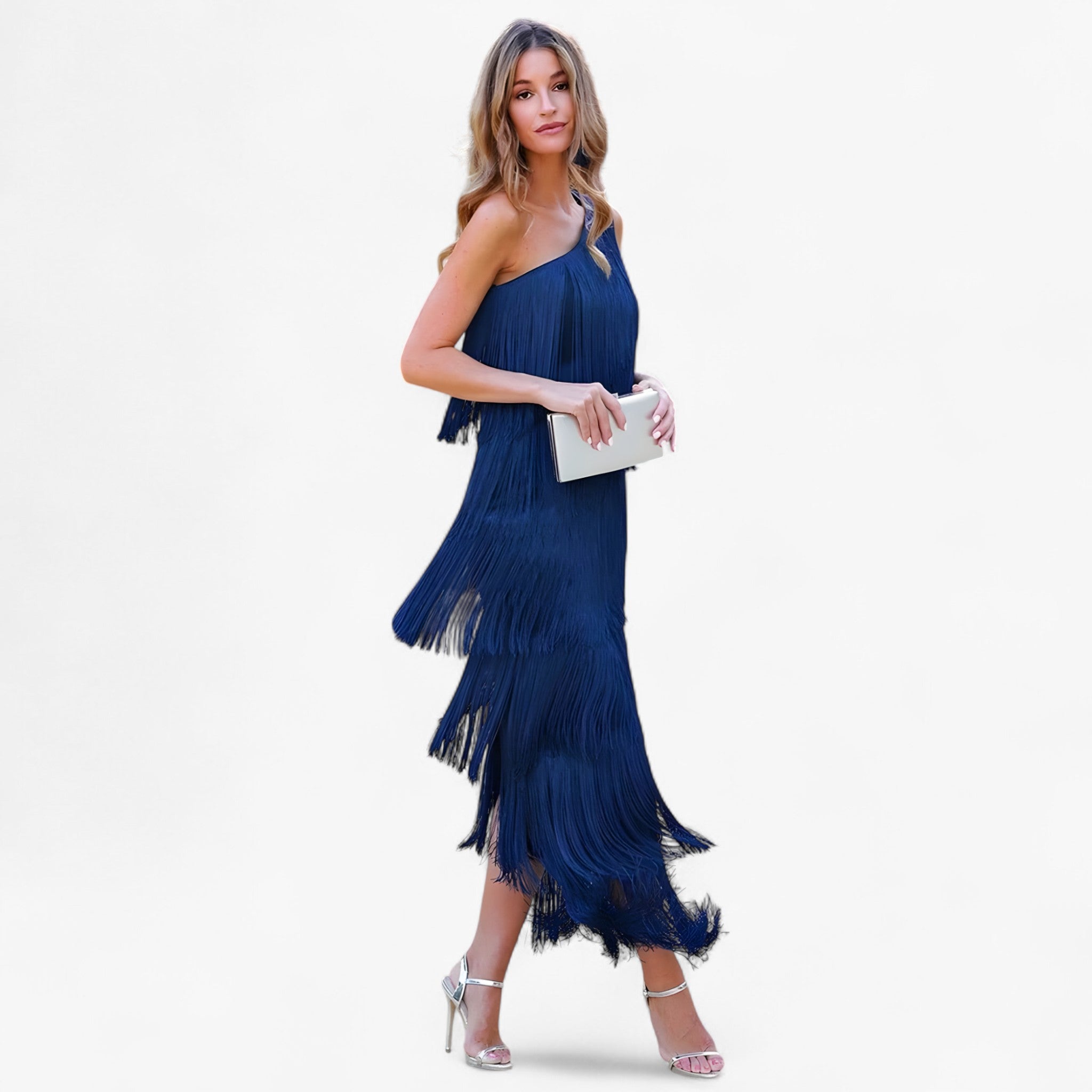 Liana | Abito Elegante con Frange – Movimento Che Incanta a Ogni Passo - - abito da ballo abito da festa abito elegante donna look da sera vestito con frange vestito glamour - Concept Palermo