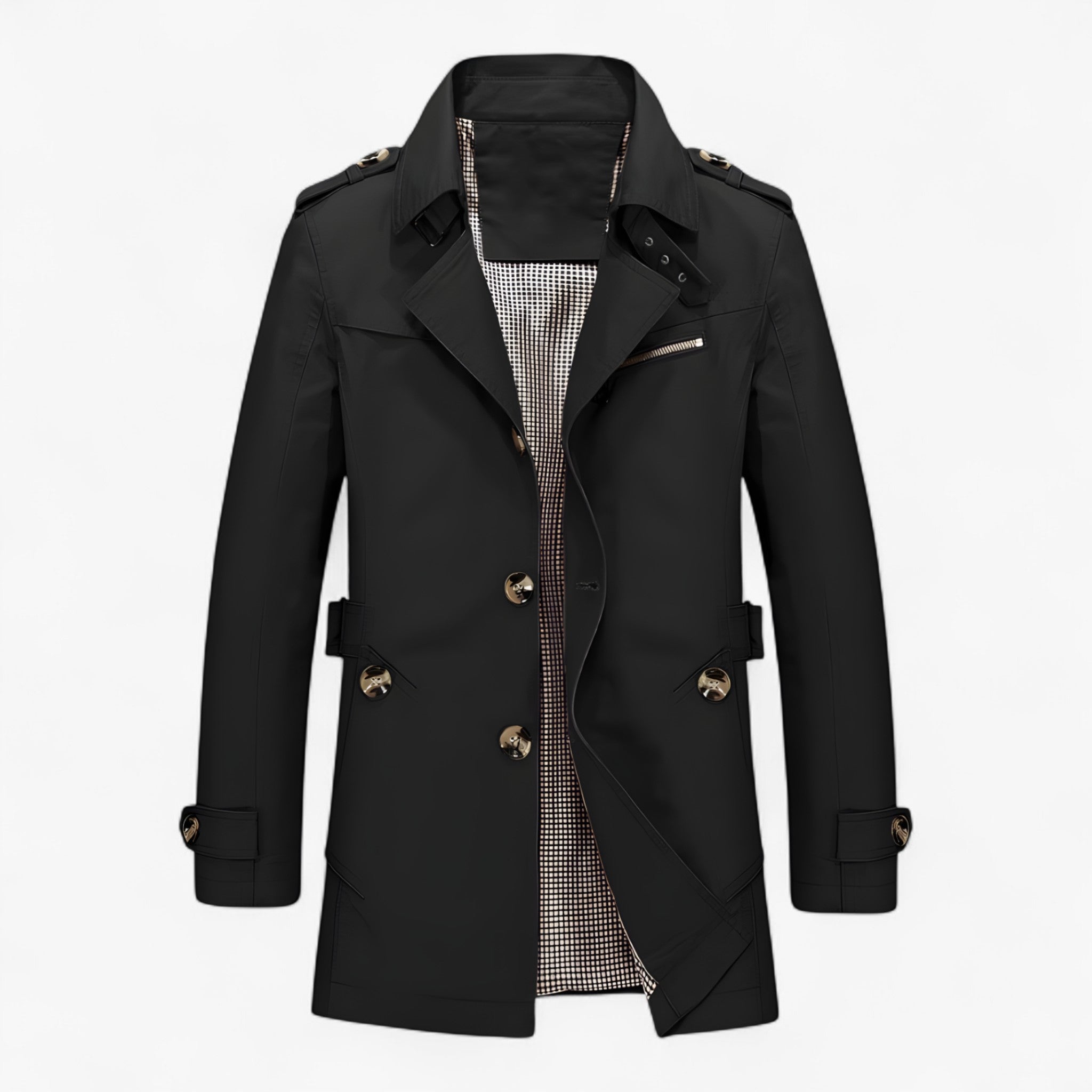 Jess | Cappotto in Cotone - Nero - coats jacket for men Jackets & Coats - Concept Palermo